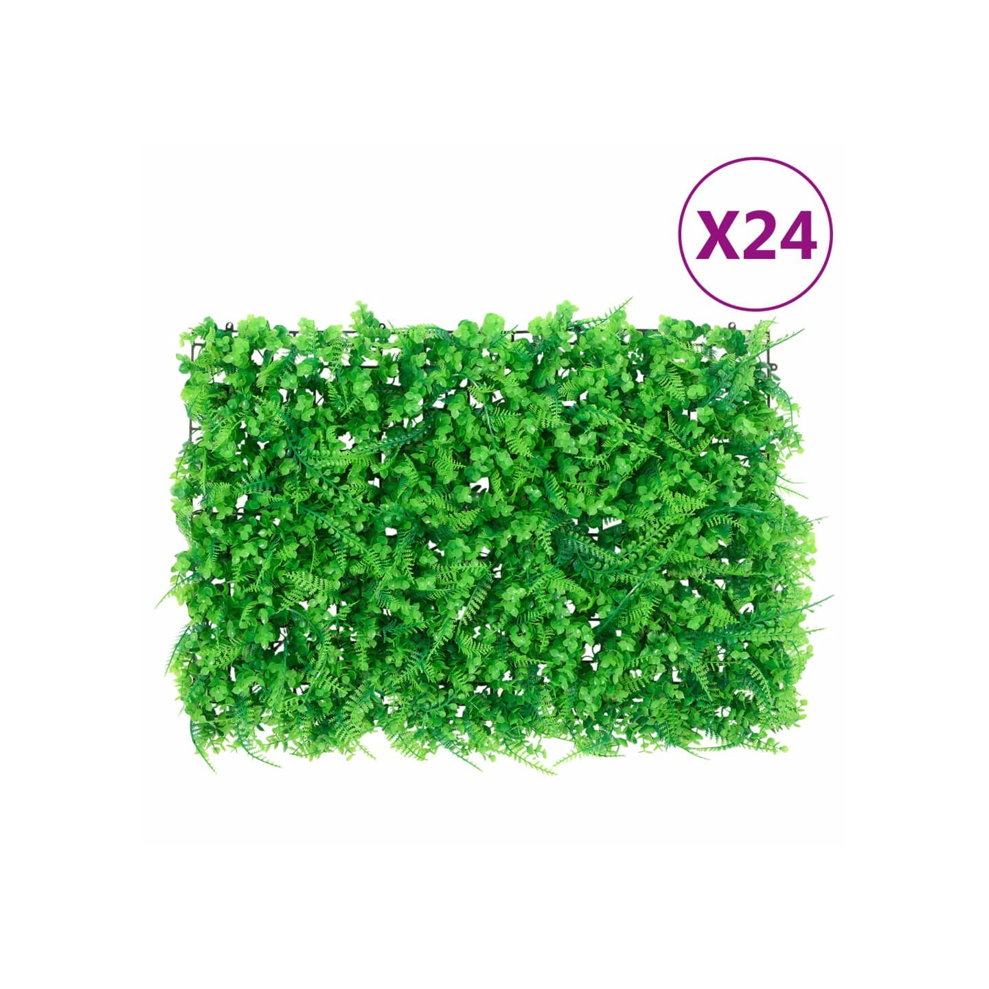 Clôture feuilles de fougère artificielles 24 pcs vert 40x60 cm