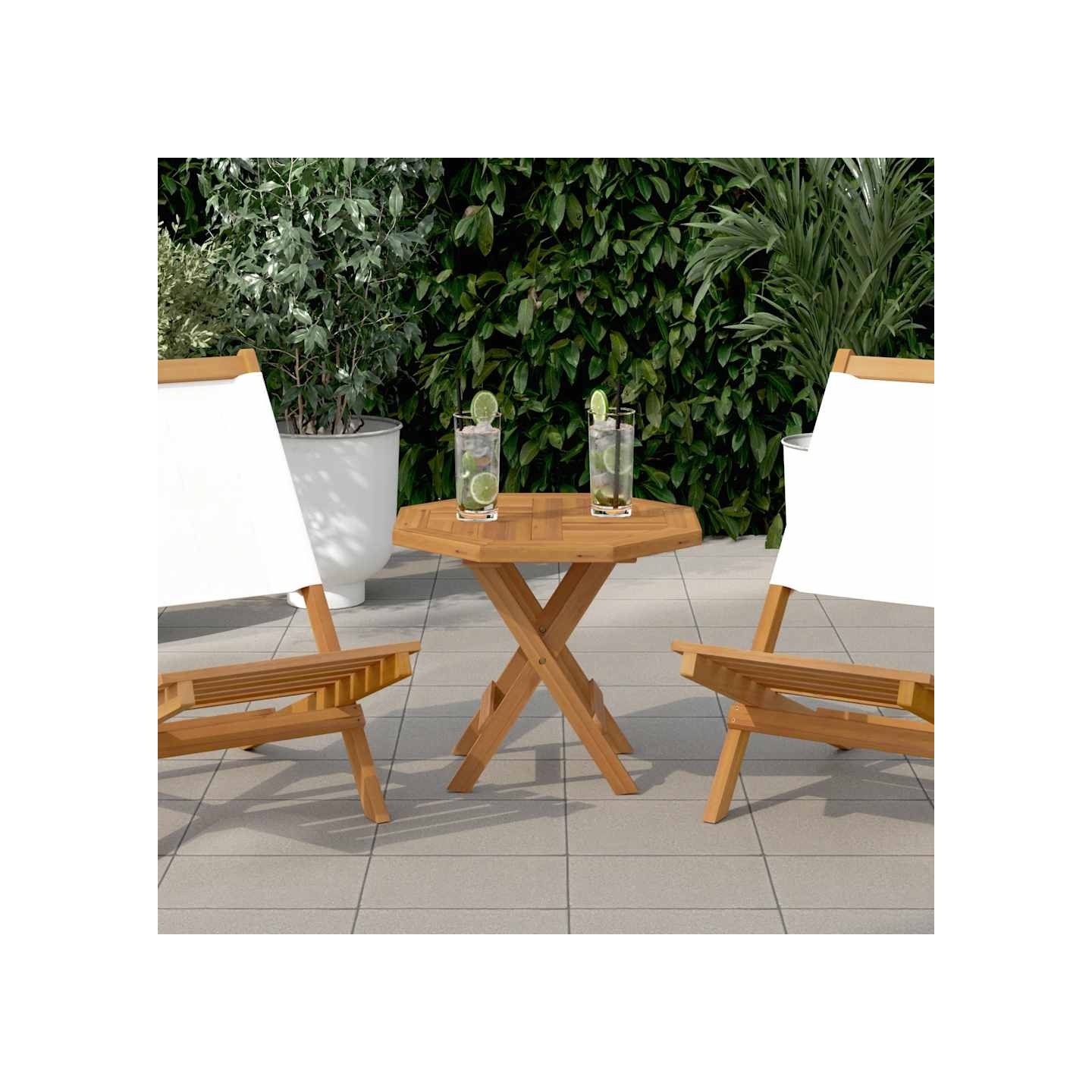 Dessus de table 50x50x2,5 cm octogonal bois de teck massif