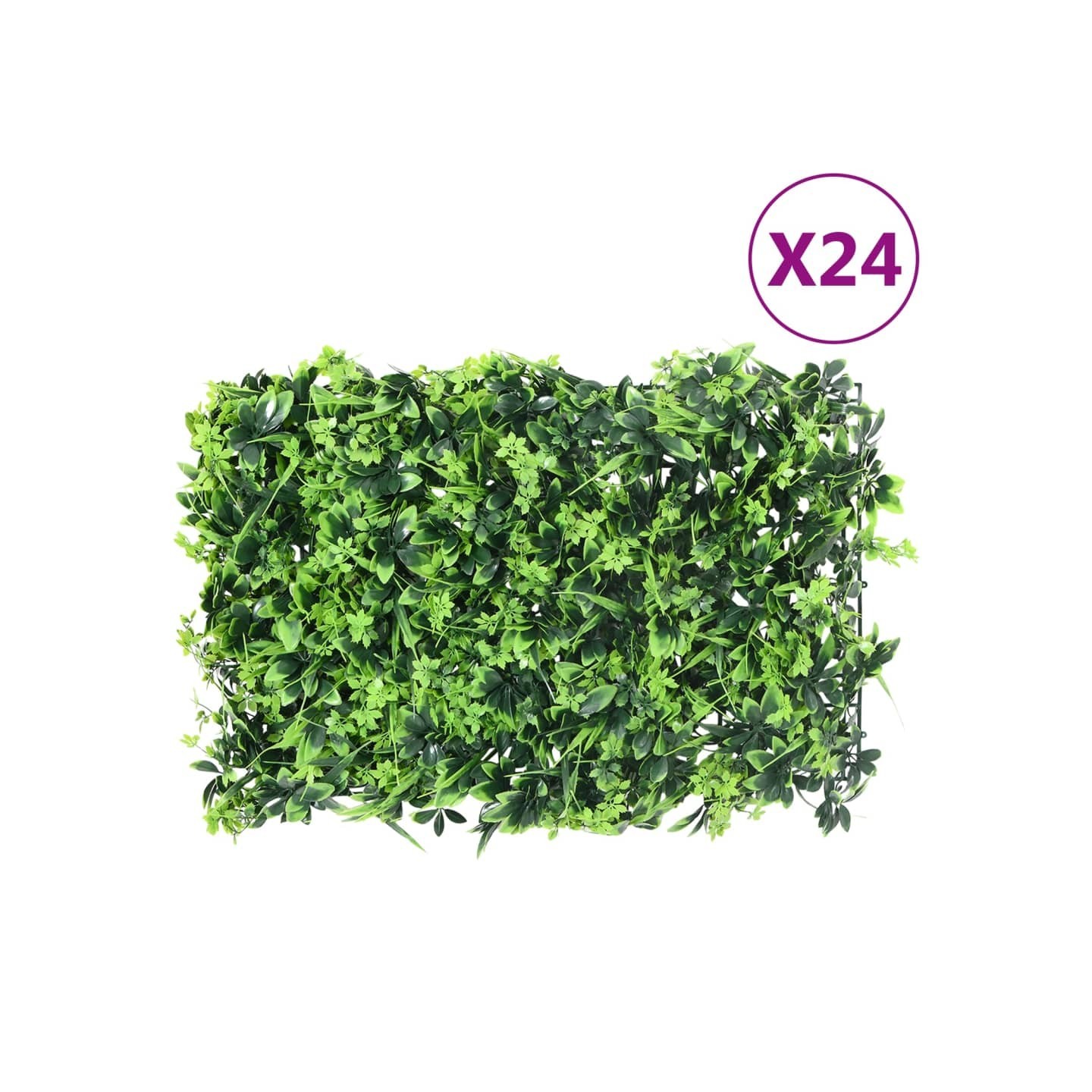 Clôture à feuilles artificielles 24 pcs vert 40x60 cm