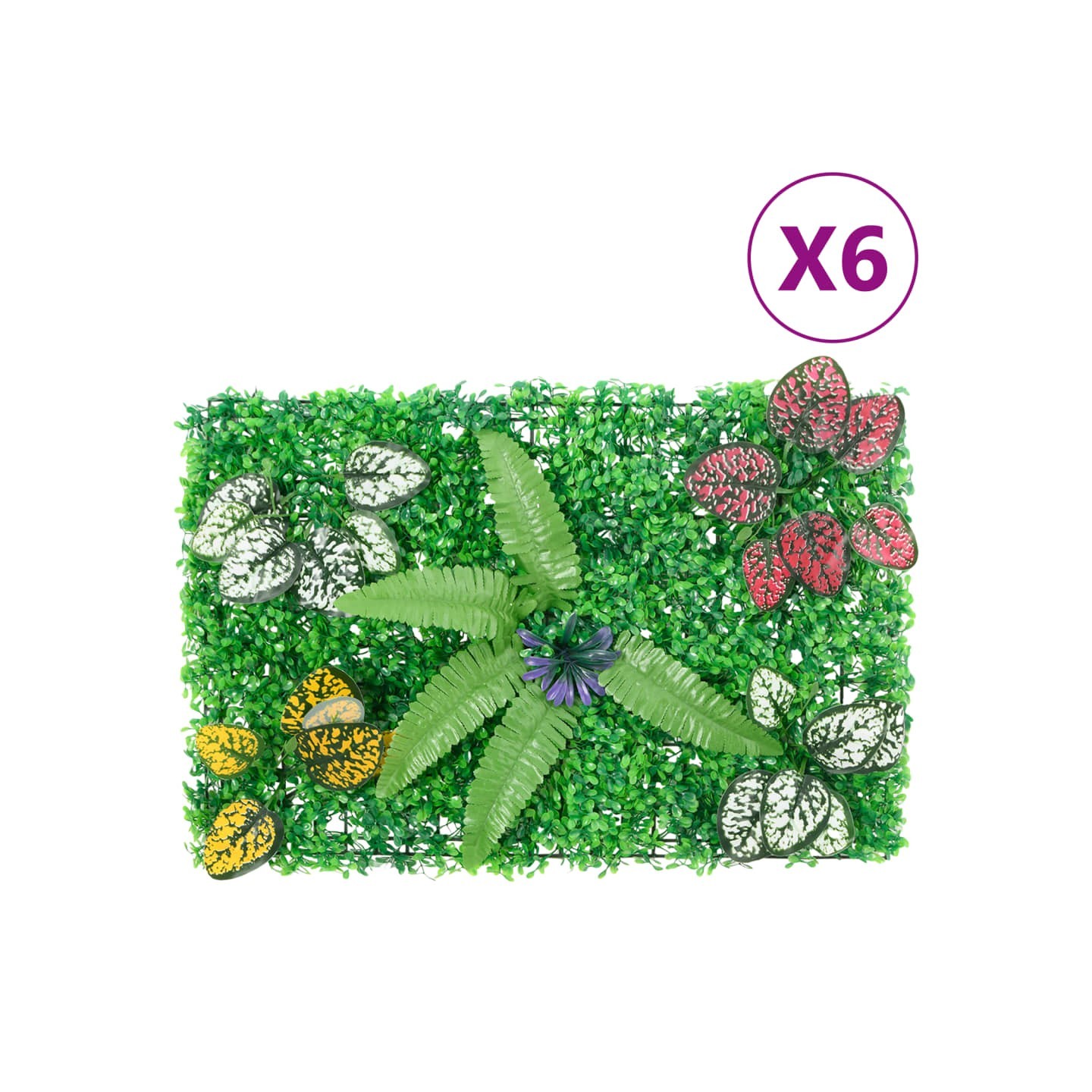 Clôture à plantes artificielles 6 pcs vert 40x60 cm