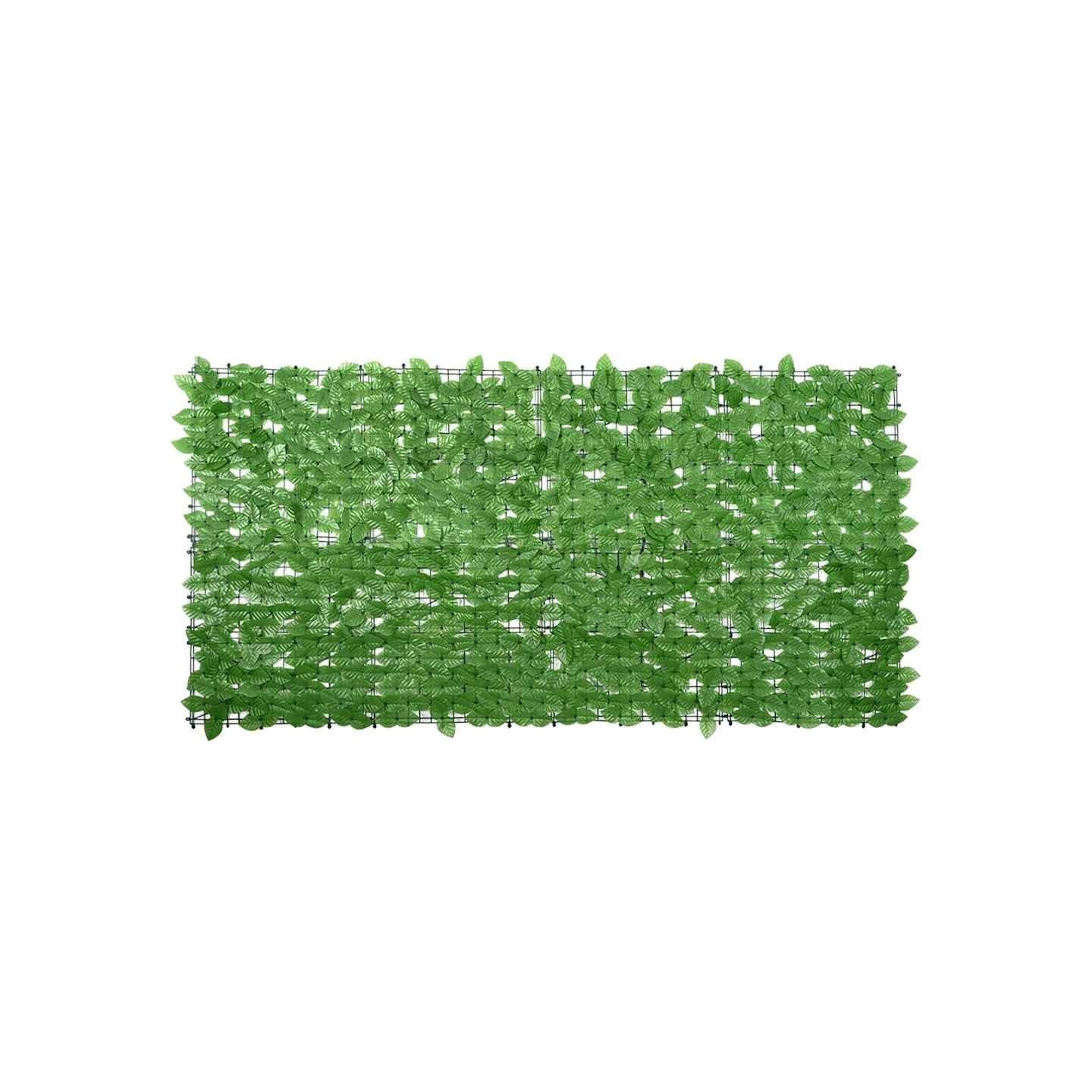 Écran de balcon avec feuilles vert 200x100 cm