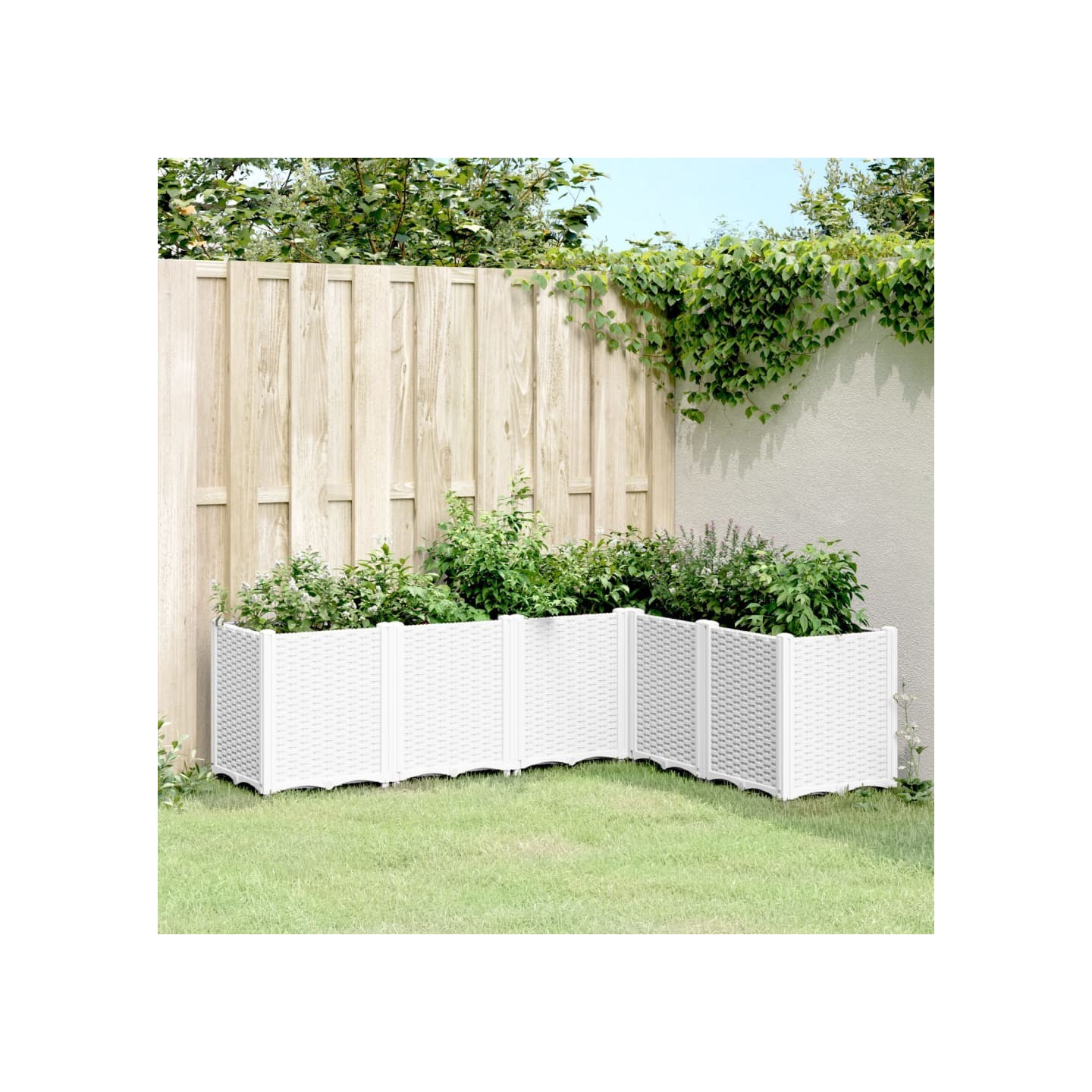 Jardinière blanc 160x120x53 cm polypropylène