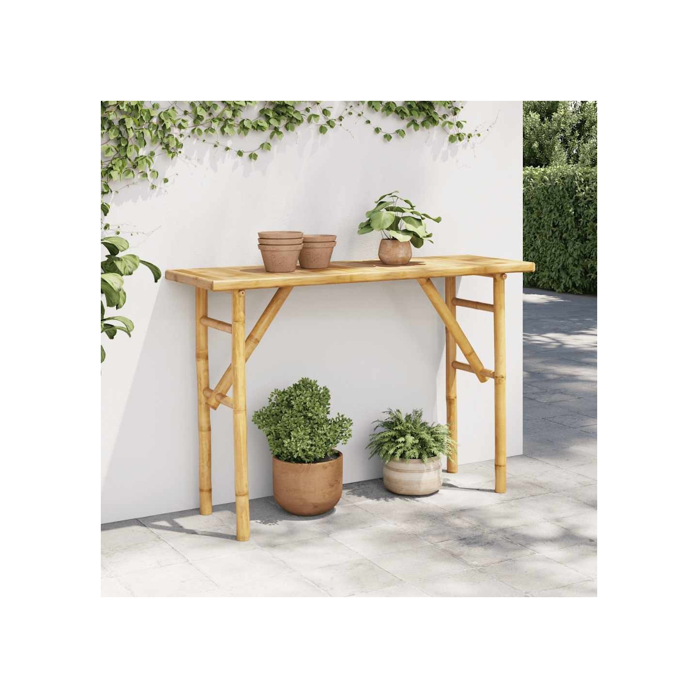 Table console 115x39x75 cm bambou
