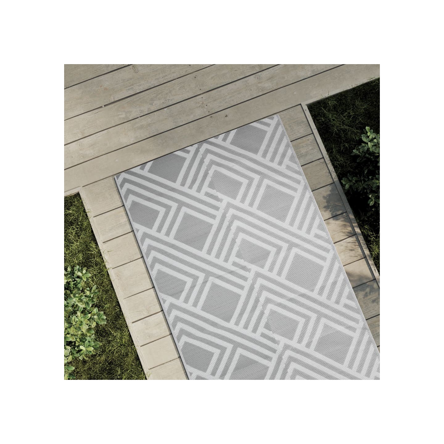 Tapis d'extérieur ARAKIL gris 80 x 150 cm PP