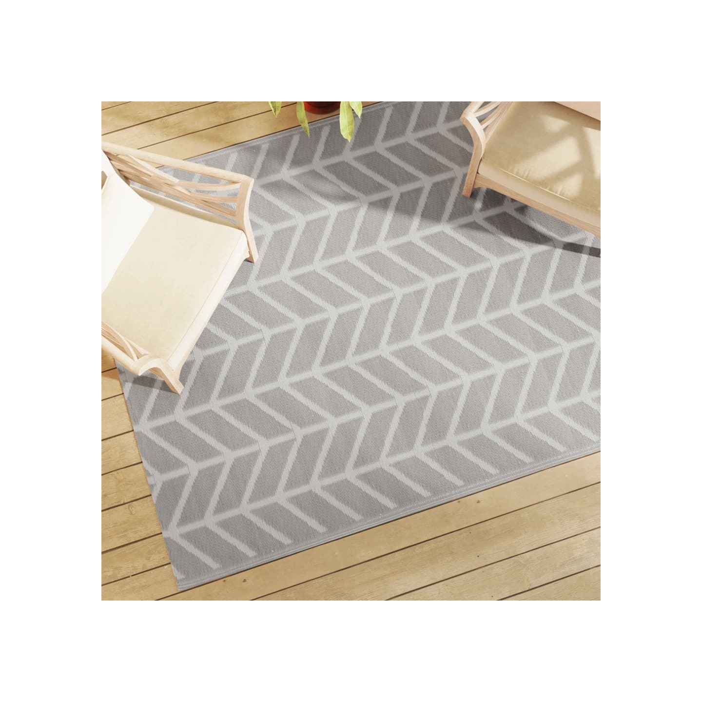 Tapis d'extérieur ARAKIL Gris 160x230 cm PP