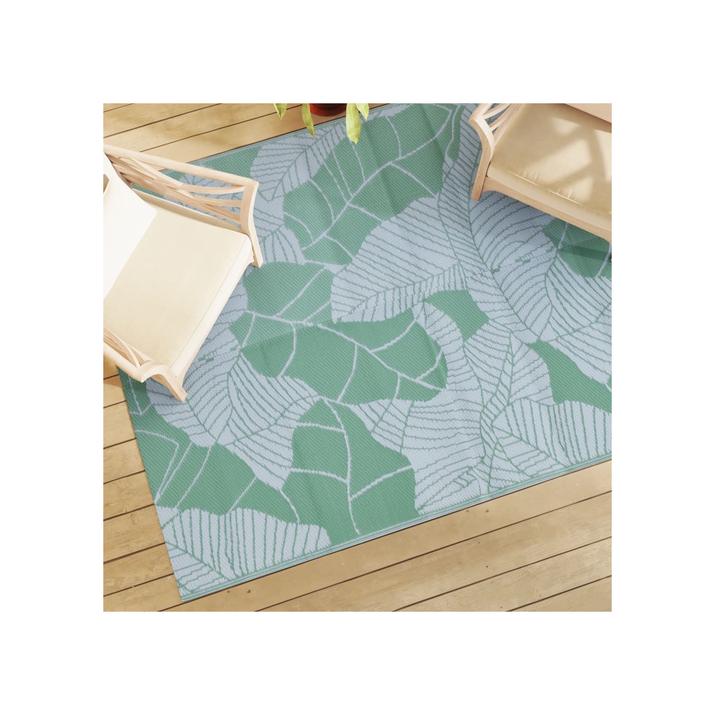 Tapis d'extérieur ARAKIL vert 160 x 230 cm PP