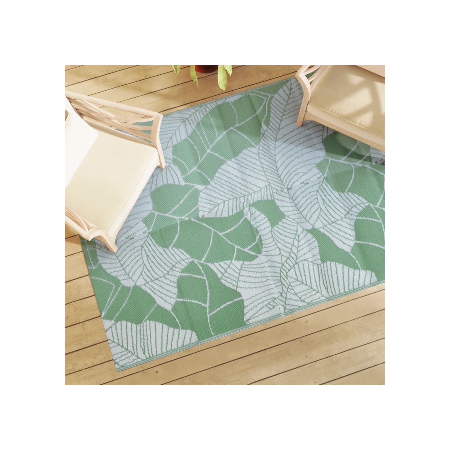Tapis d'extérieur ARAKIL vert 140 x 200 cm PP
