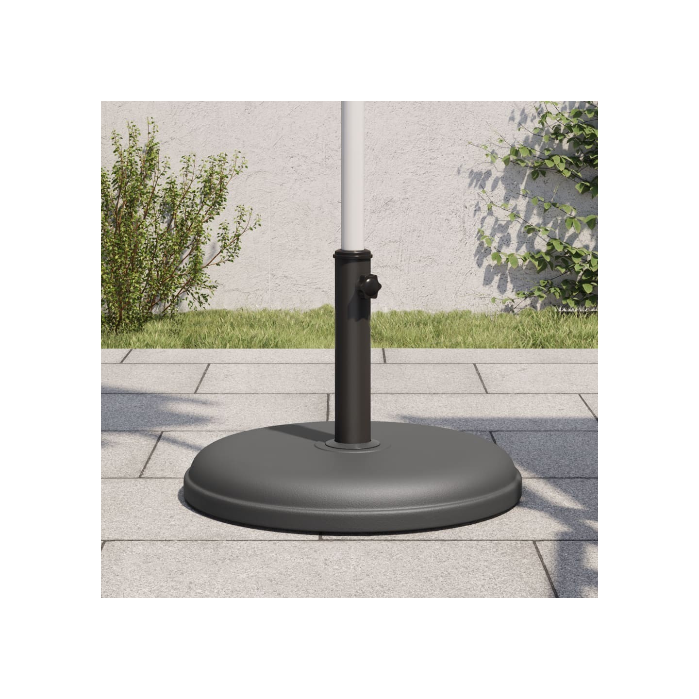 Base de parasol pour mâts Ø32/35/38 mm 15 kg rond