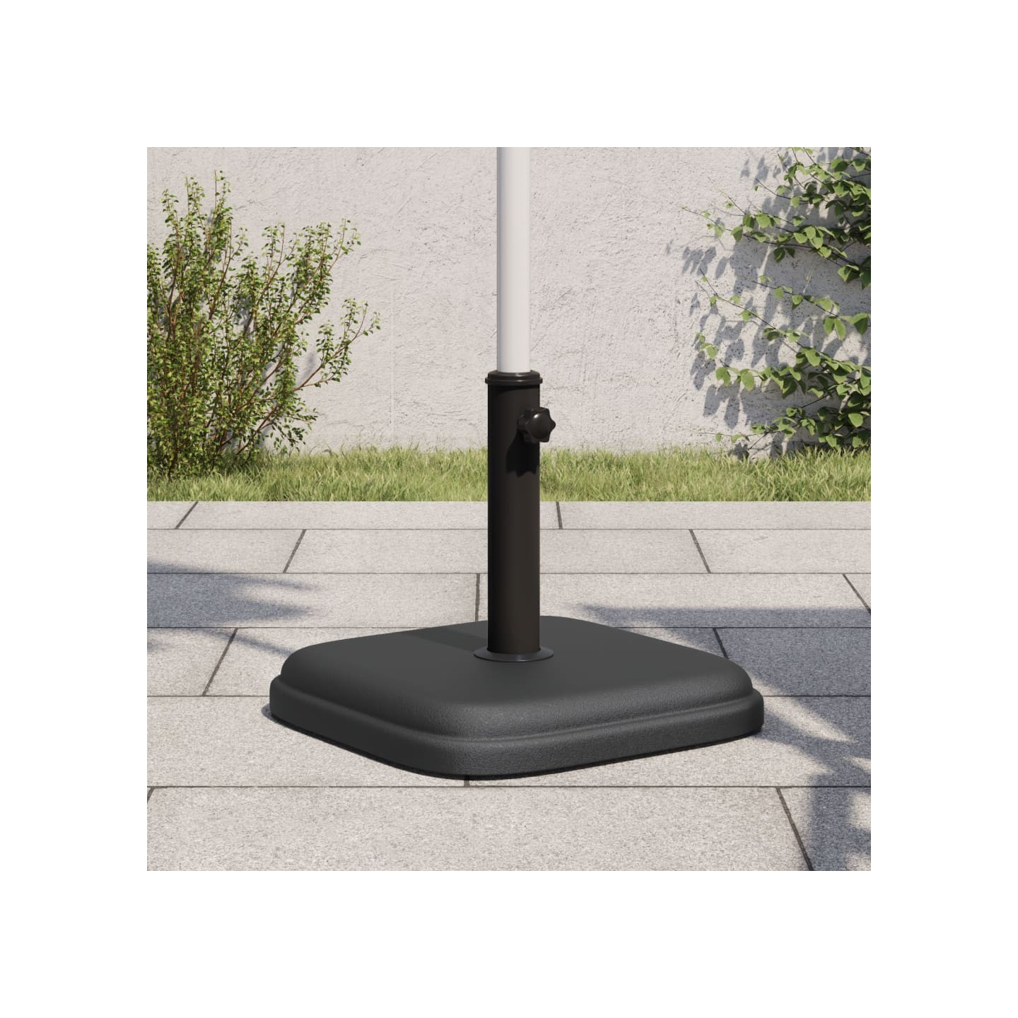 Base de parasol pour mâts Ø32/35/38 mm 11 kg carré