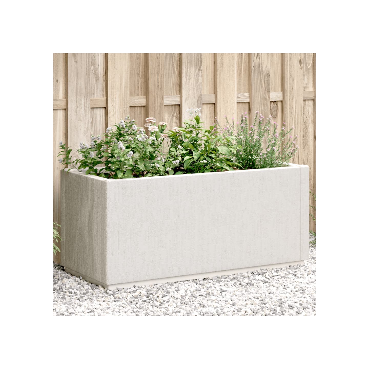 Jardinière blanc 80x36x35 cm PP