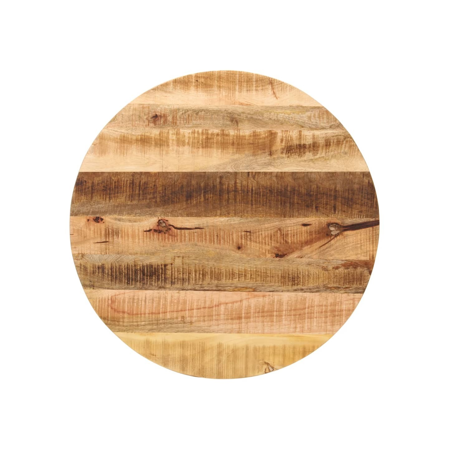 Dessus de table Ø 70x1,5 cm rond bois massif de manguier brut