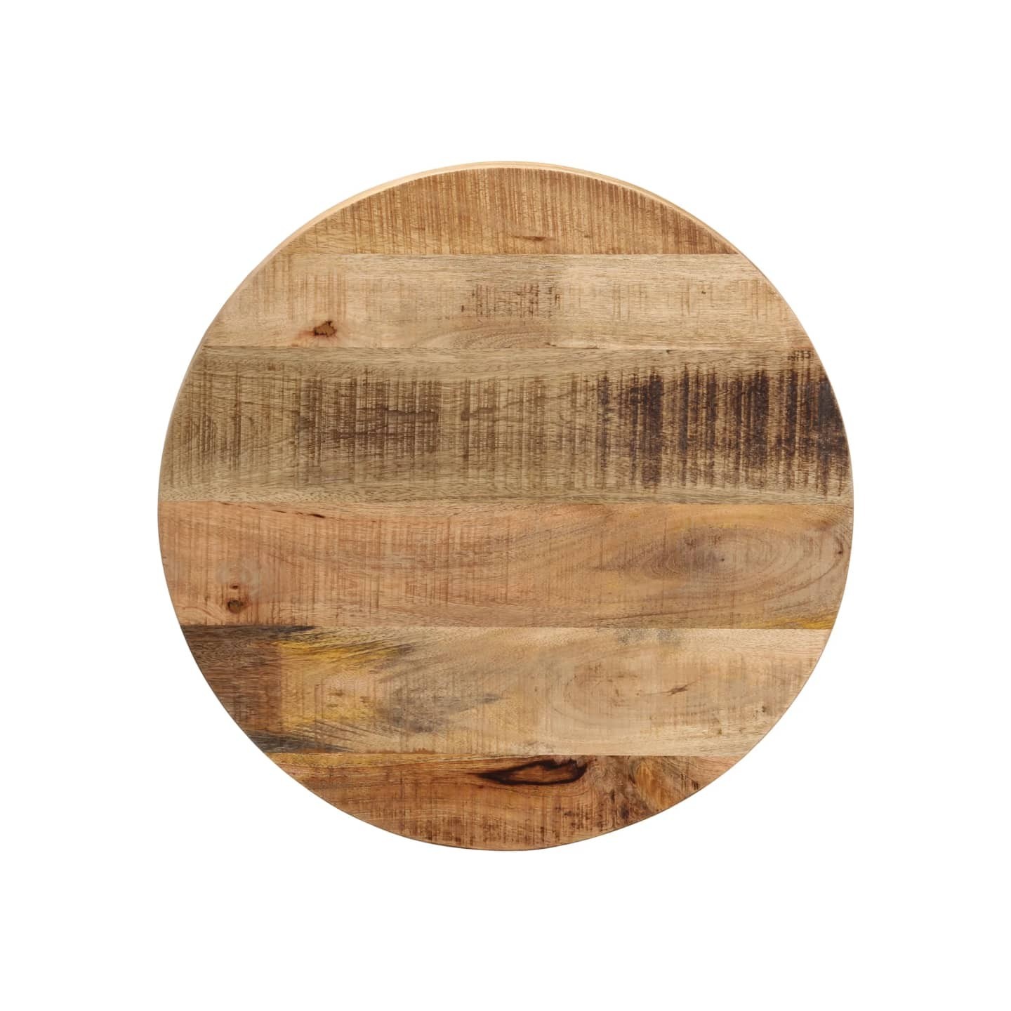 Dessus de table Ø 60x1,5 cm rond bois massif de manguier brut