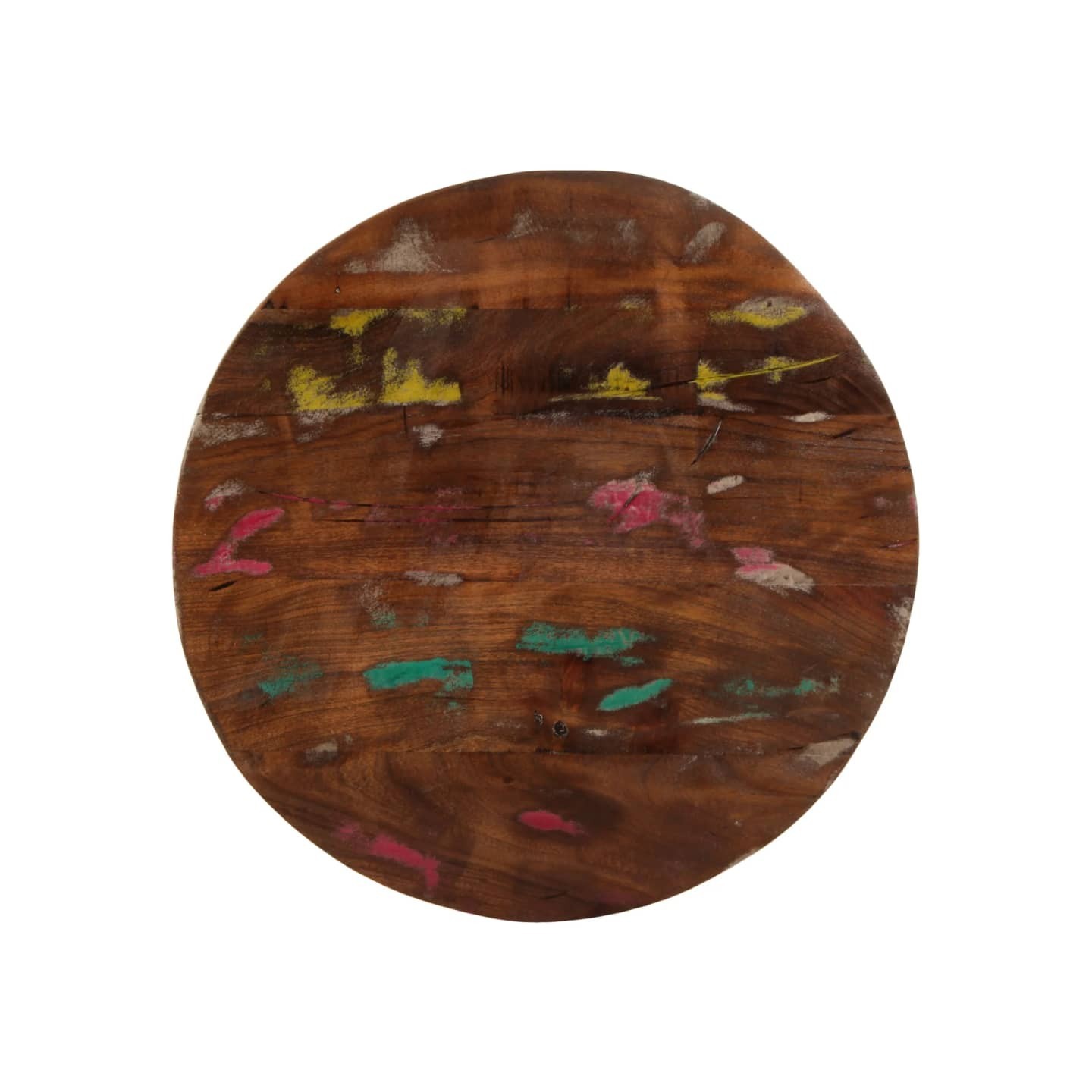 Dessus de table Ø 50x1,5 cm rond bois massif de récupération