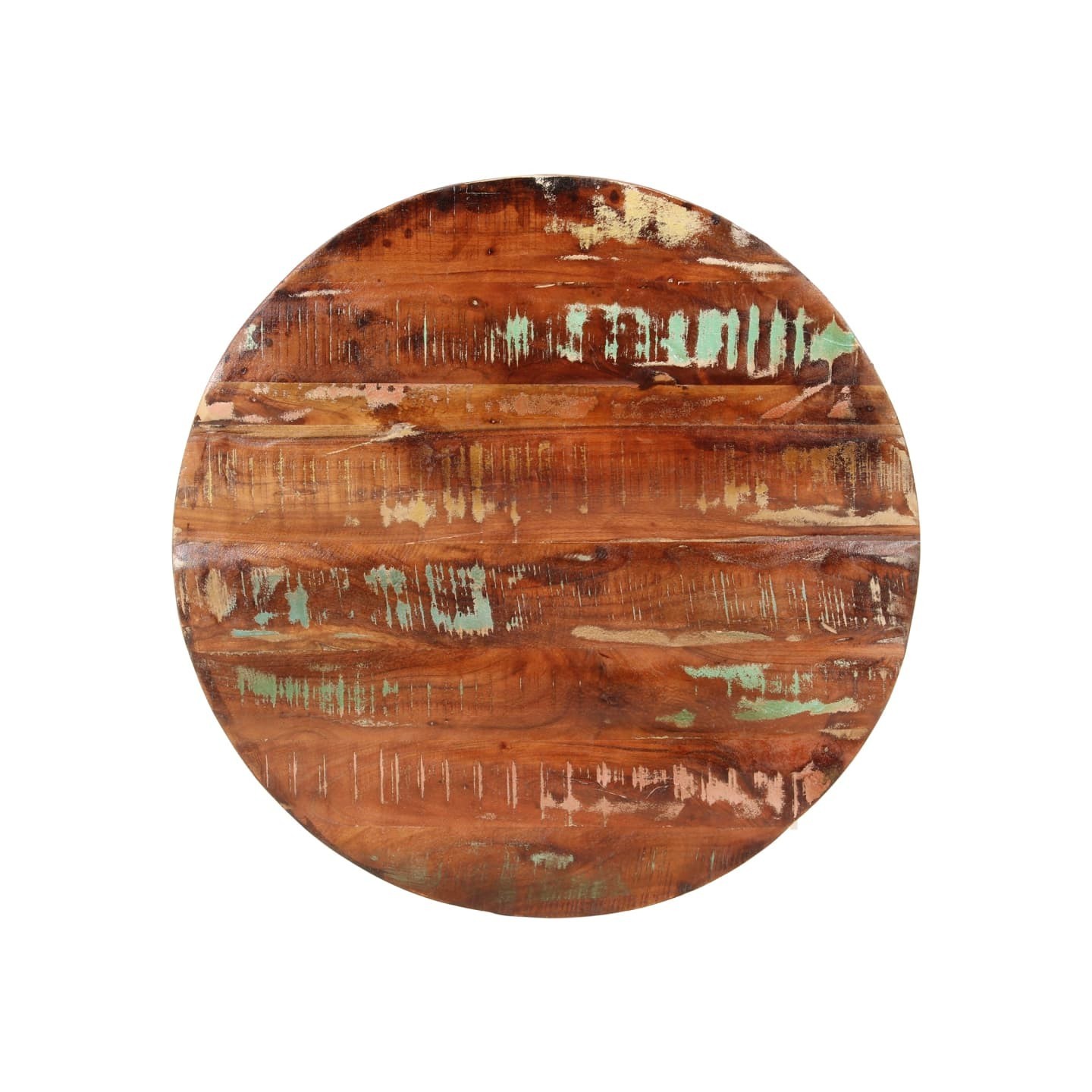 Dessus de table Ø 80x2,5 cm rond bois massif de récupération
