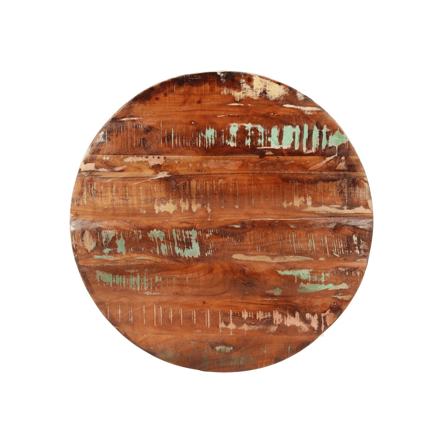 Dessus de table Ø 70x1,5 cm rond bois massif de récupération