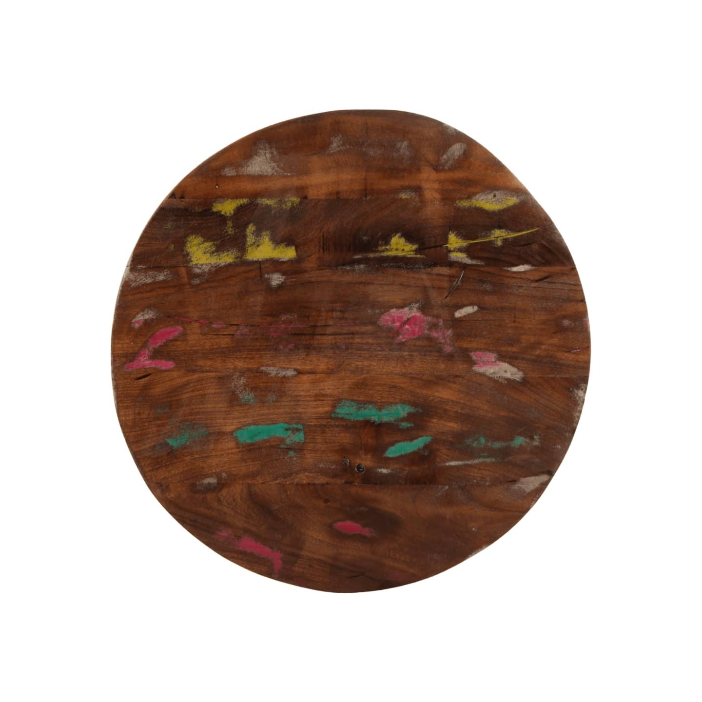 Dessus de table Ø 60x1,5 cm rond bois massif de récupération