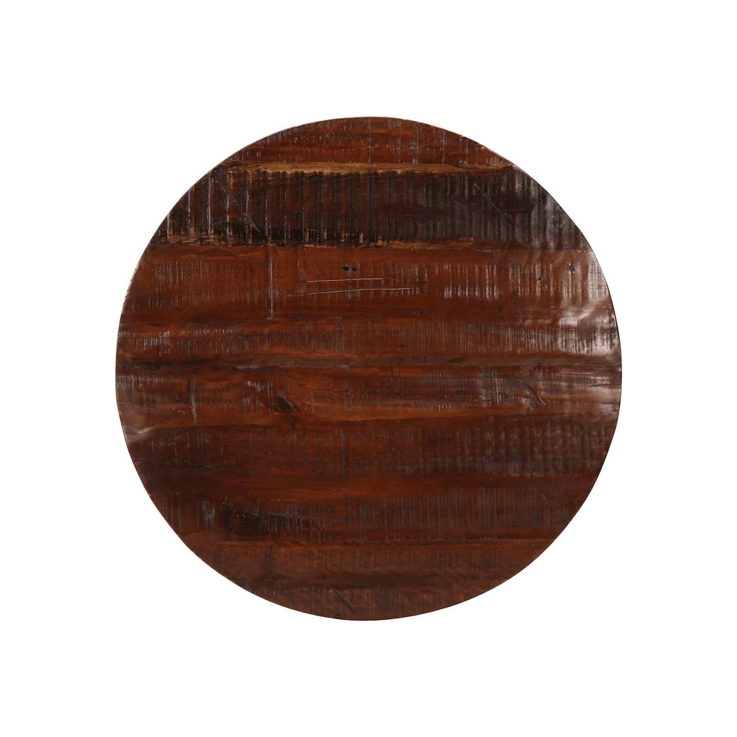 Dessus de table Ø 80x2,5 cm rond bois massif de récupération