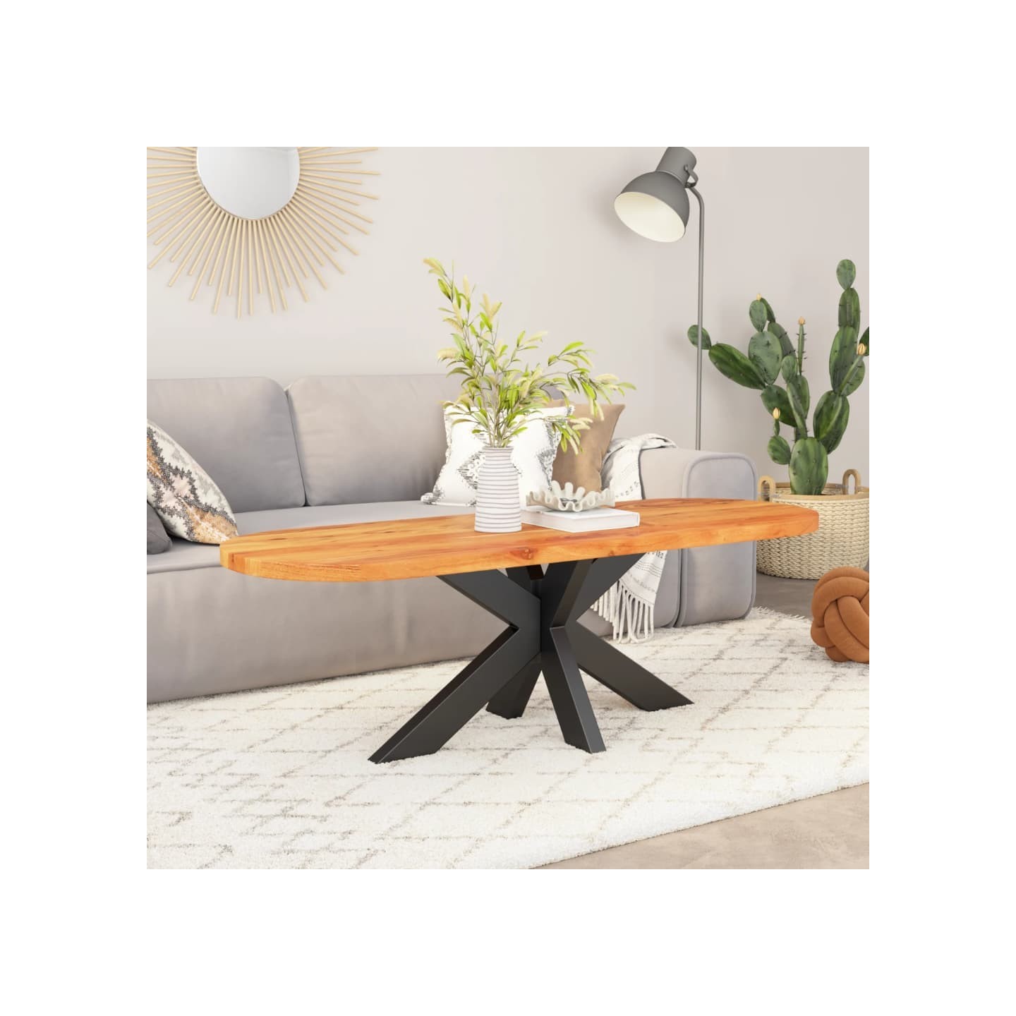 Dessus de table 110x40x2,5 cm ovale bois massif d'acacia