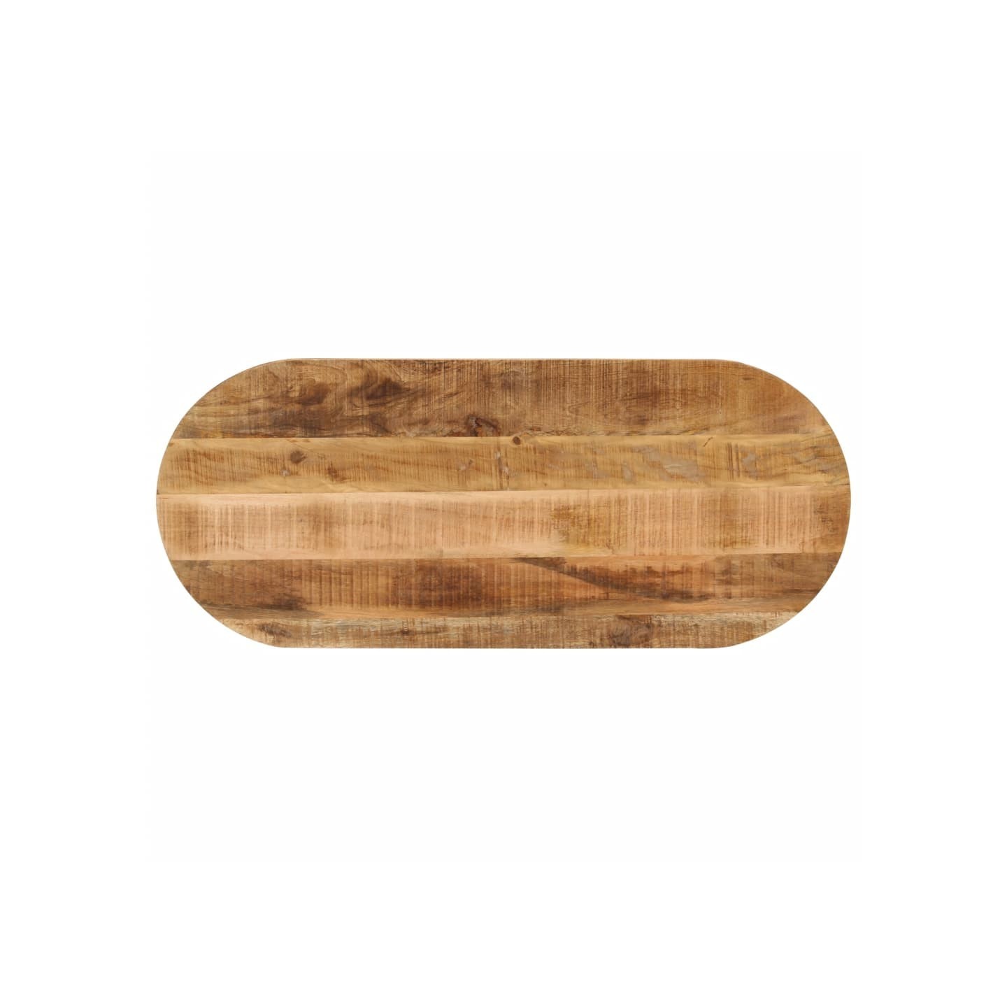 Dessus de table 110x50x3,8cm ovale bois massif de manguier brut