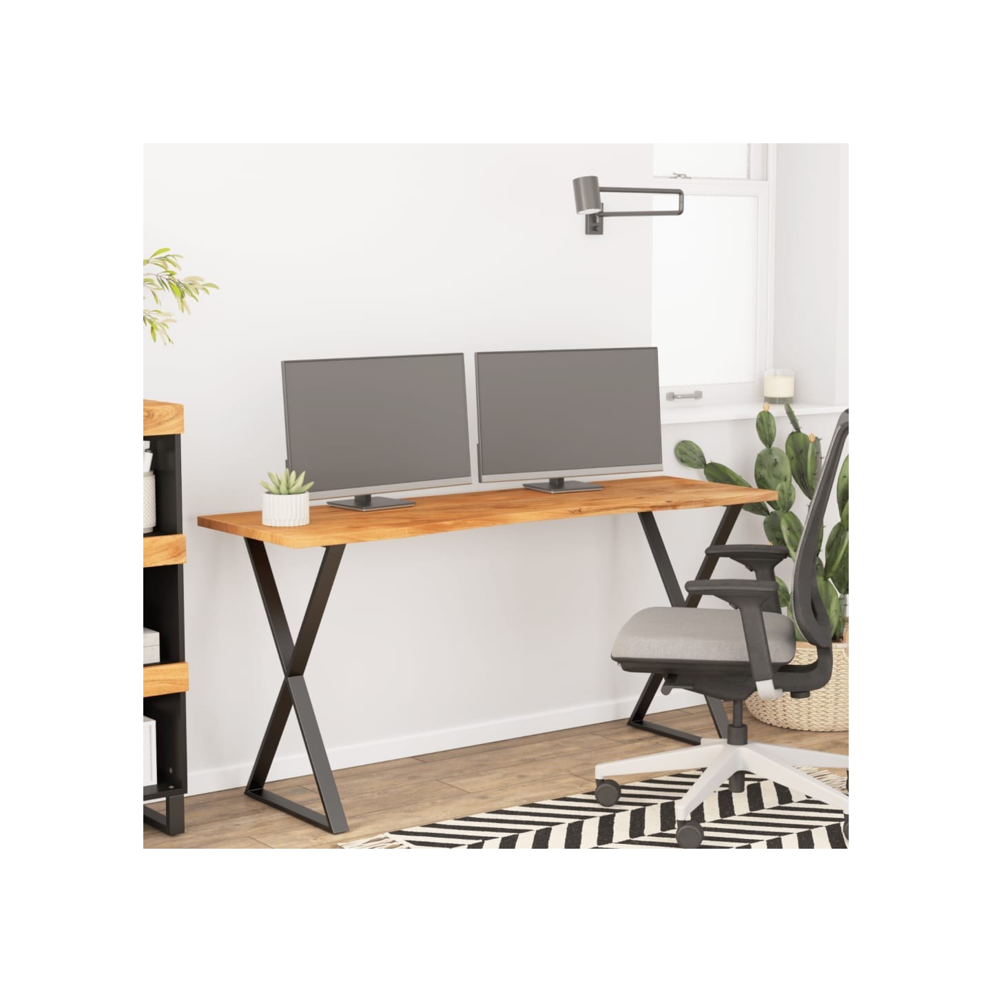 Dessus de bureau 140x50x2,5 cm rectangulaire bois massif acacia