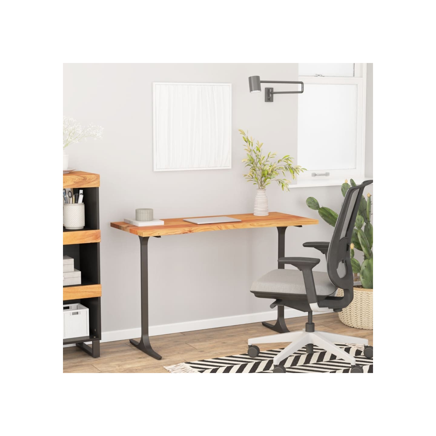 Dessus de bureau 120x60x2,5 cm rectangulaire bois massif acacia
