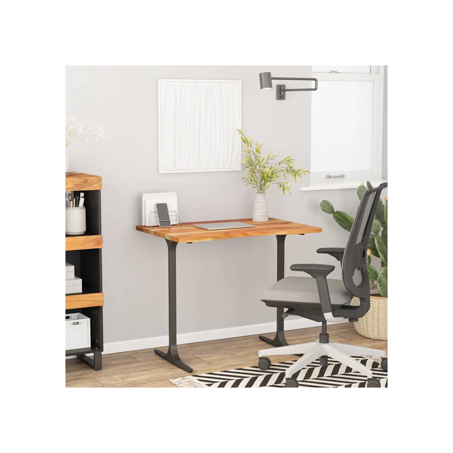 Dessus de bureau 80x60x2,5cm rectangulaire bois massif d'acacia