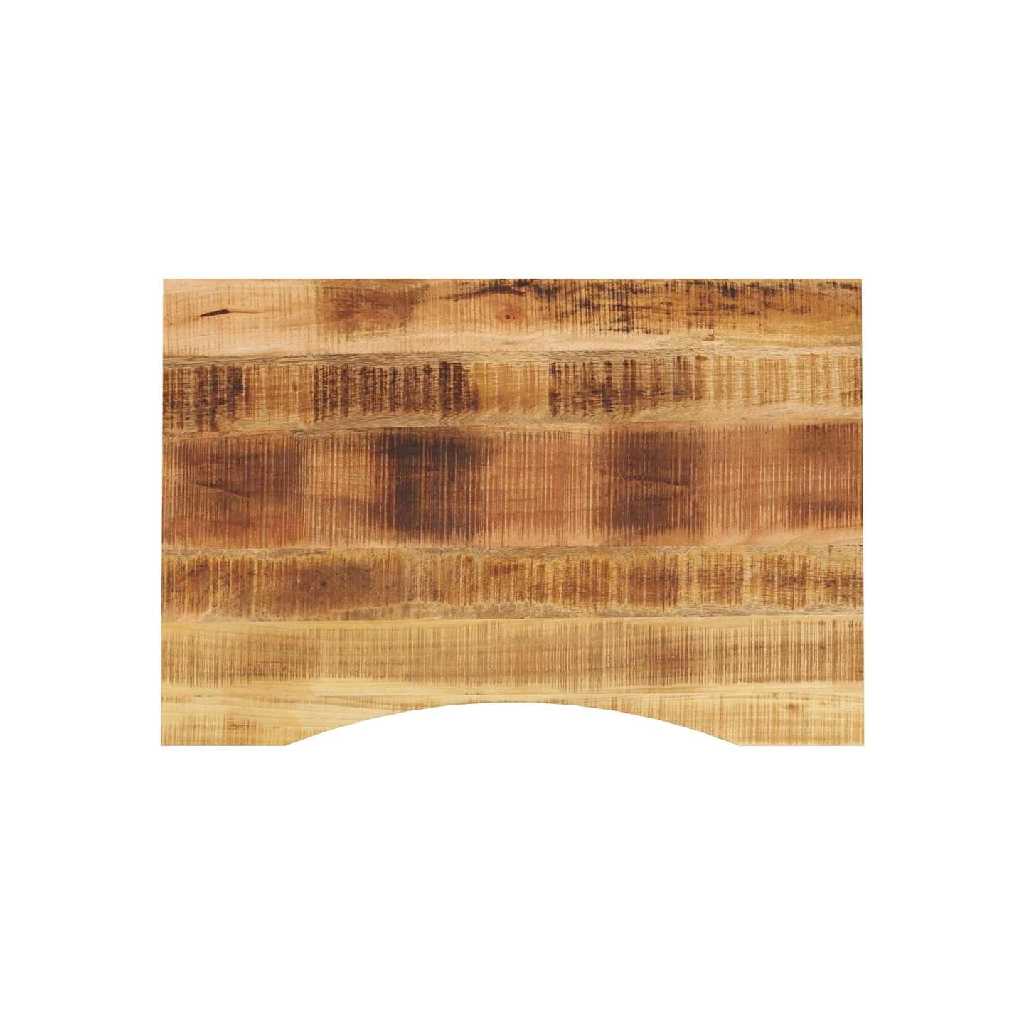 Dessus de bureau avec courbe 80x50x2,5 cm manguier massif brut