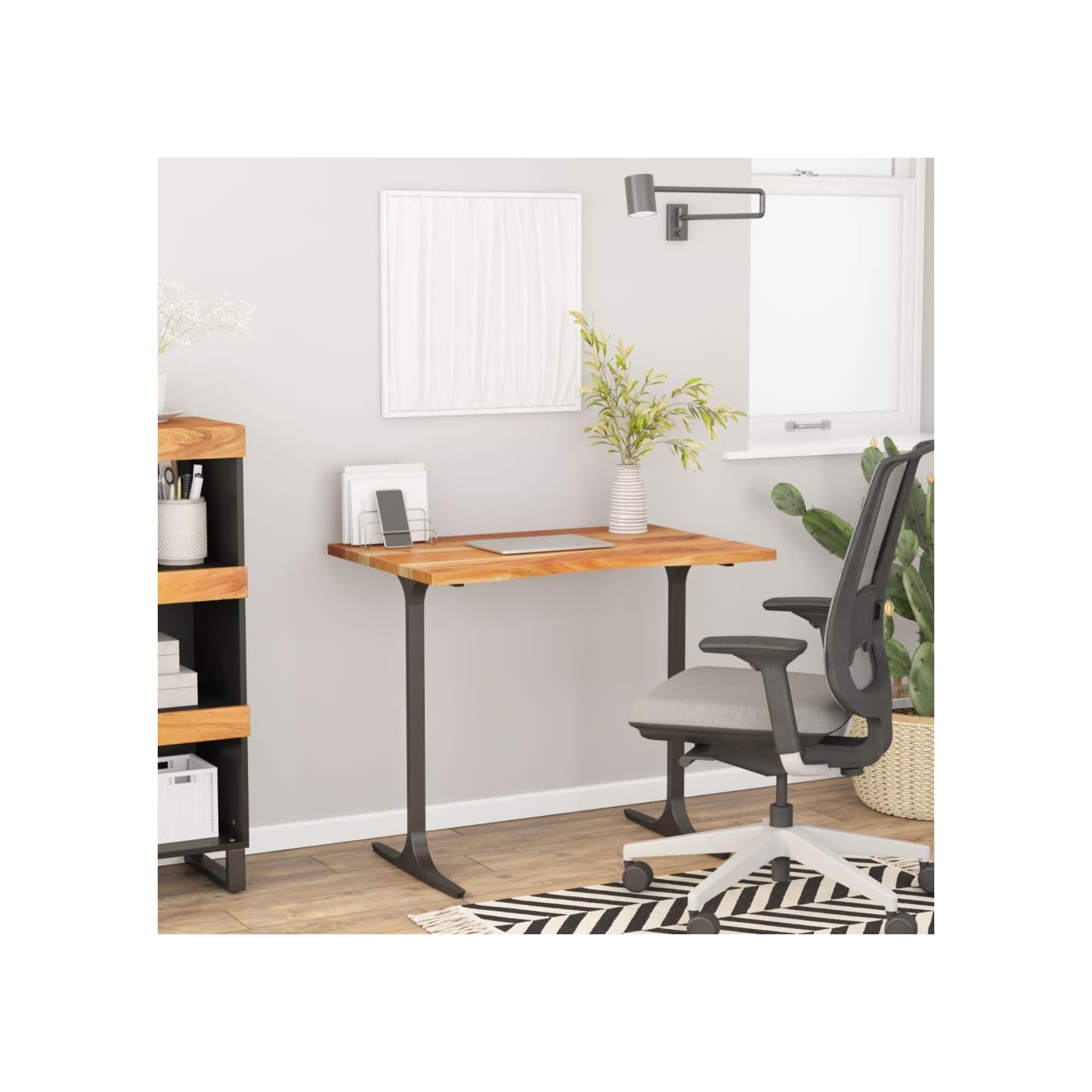 Dessus de bureau 90x60x2,5cm rectangulaire bois massif d'acacia