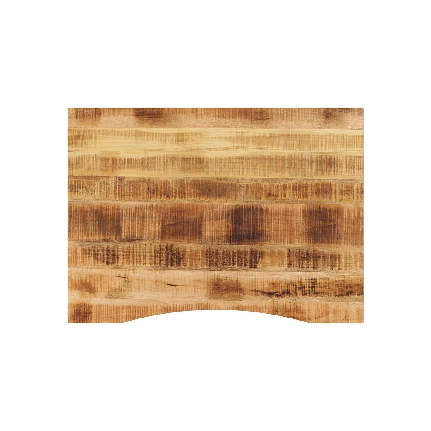 Dessus de bureau avec courbe 100x80x2,5 cm manguier massif brut