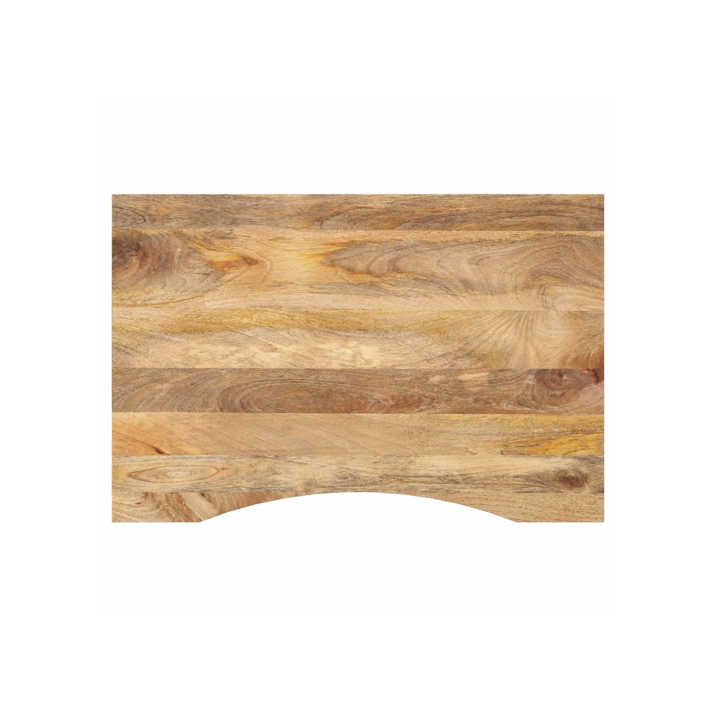 Dessus de bureau avec courbe 80x50x2,5 cm manguier massif brut