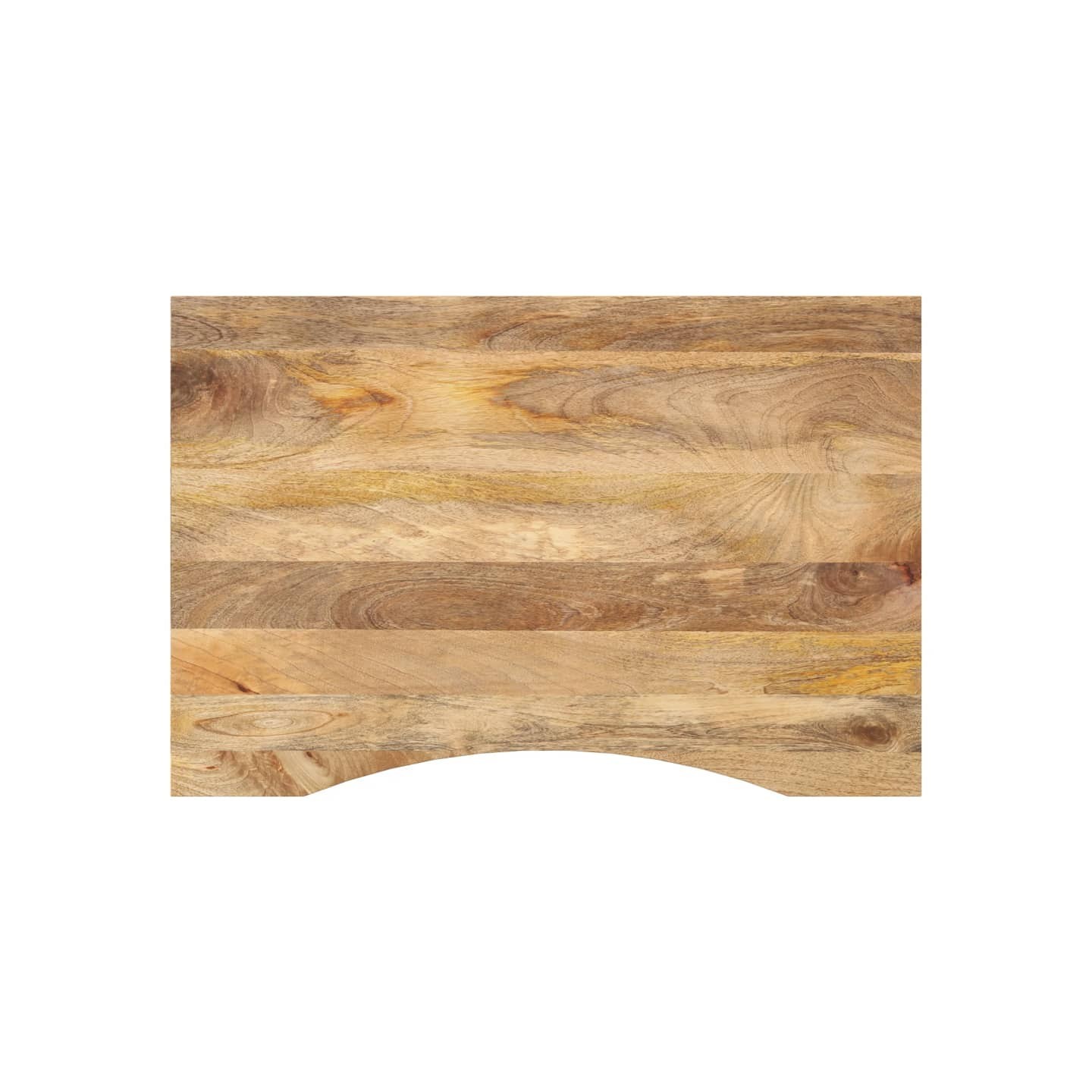 Dessus de bureau avec courbe 90x60x2,5 cm manguier massif brut