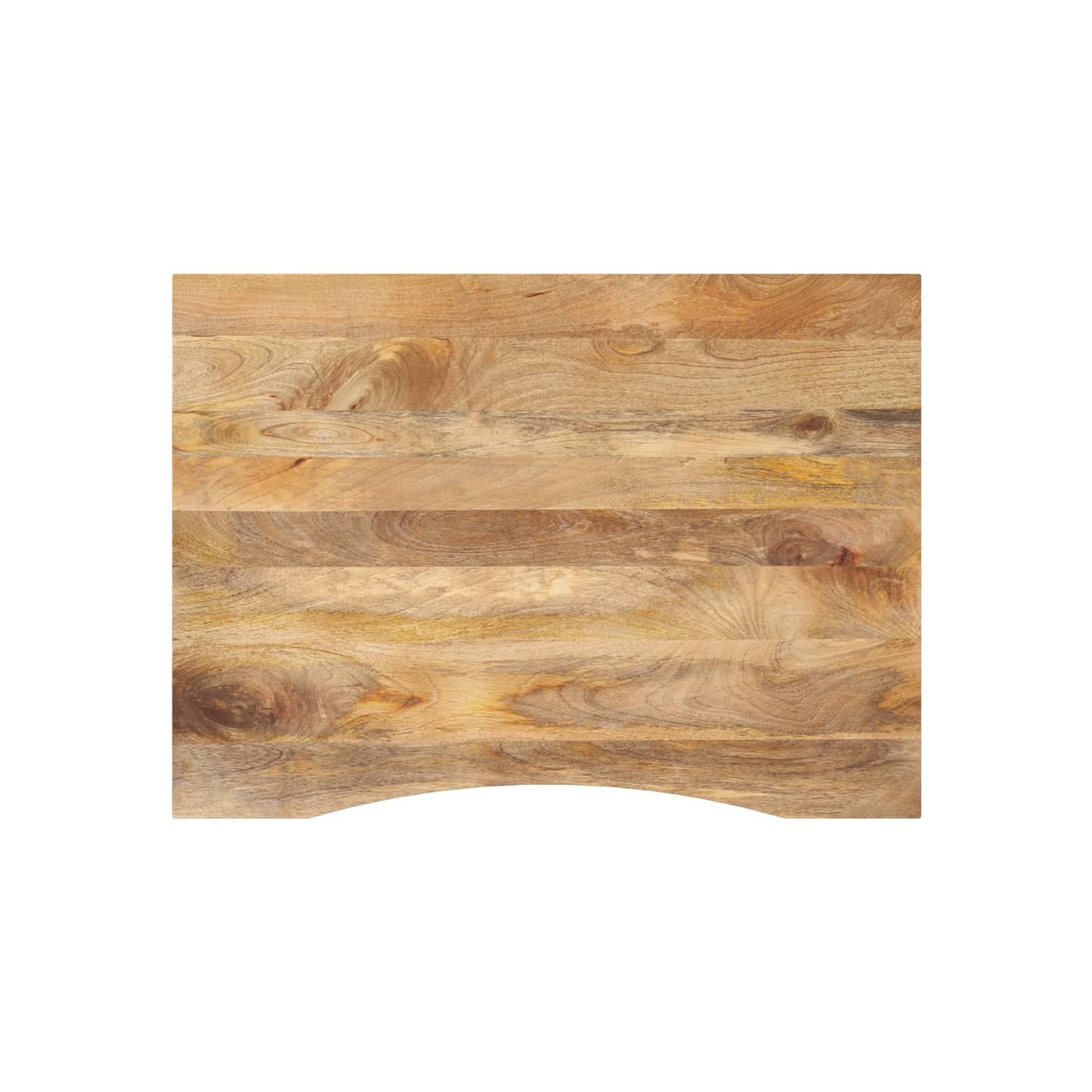 Dessus de bureau avec courbe 100x80x2,5 cm manguier massif brut