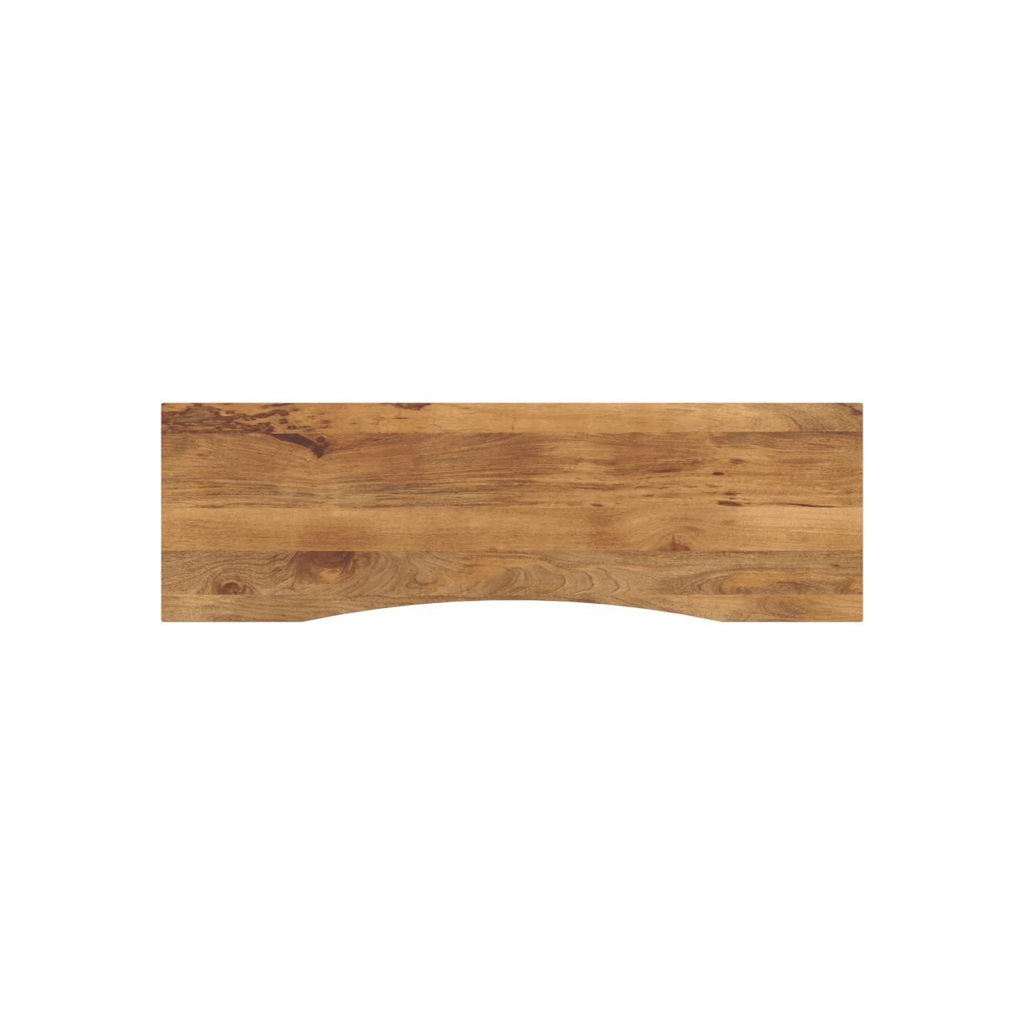 Dessus de bureau avec courbe 160x50x2,5 cm manguier massif brut