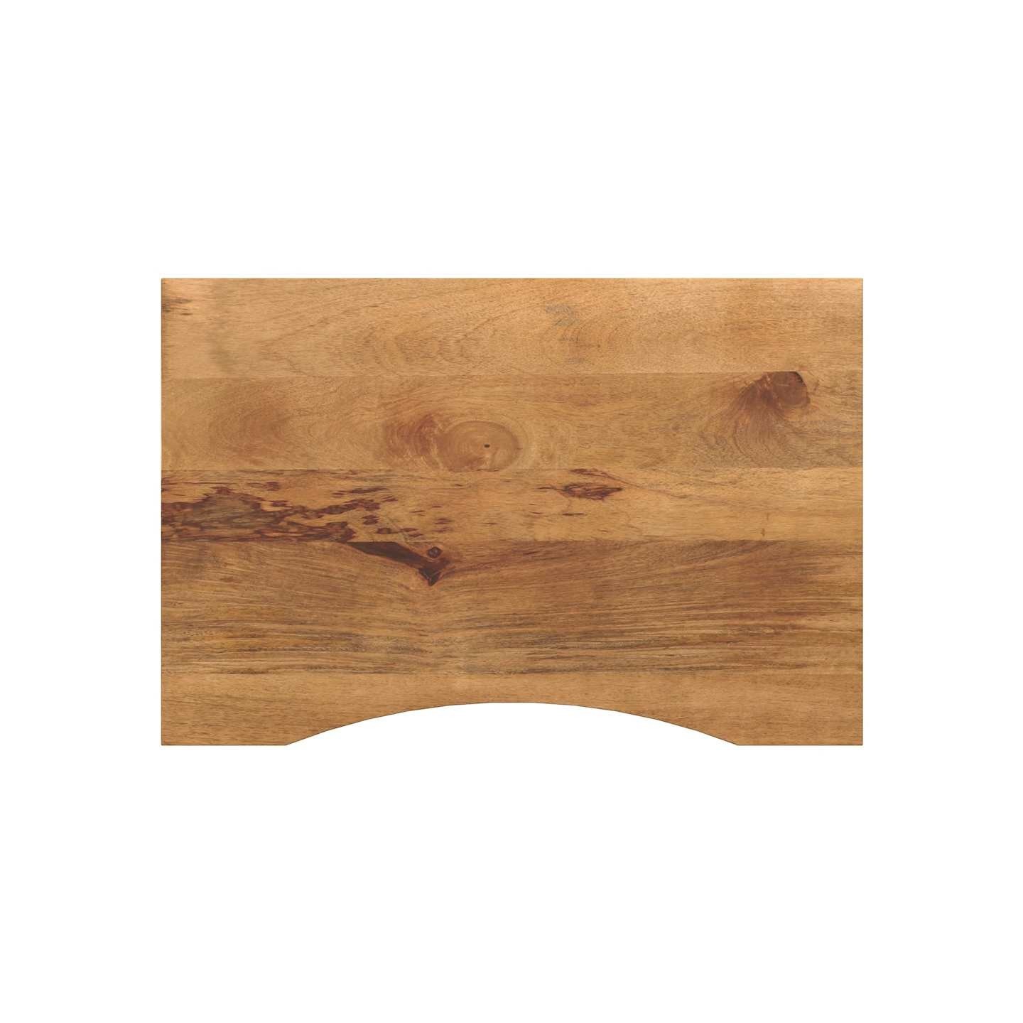 Dessus de bureau avec courbe 80x50x2,5 cm manguier massif brut