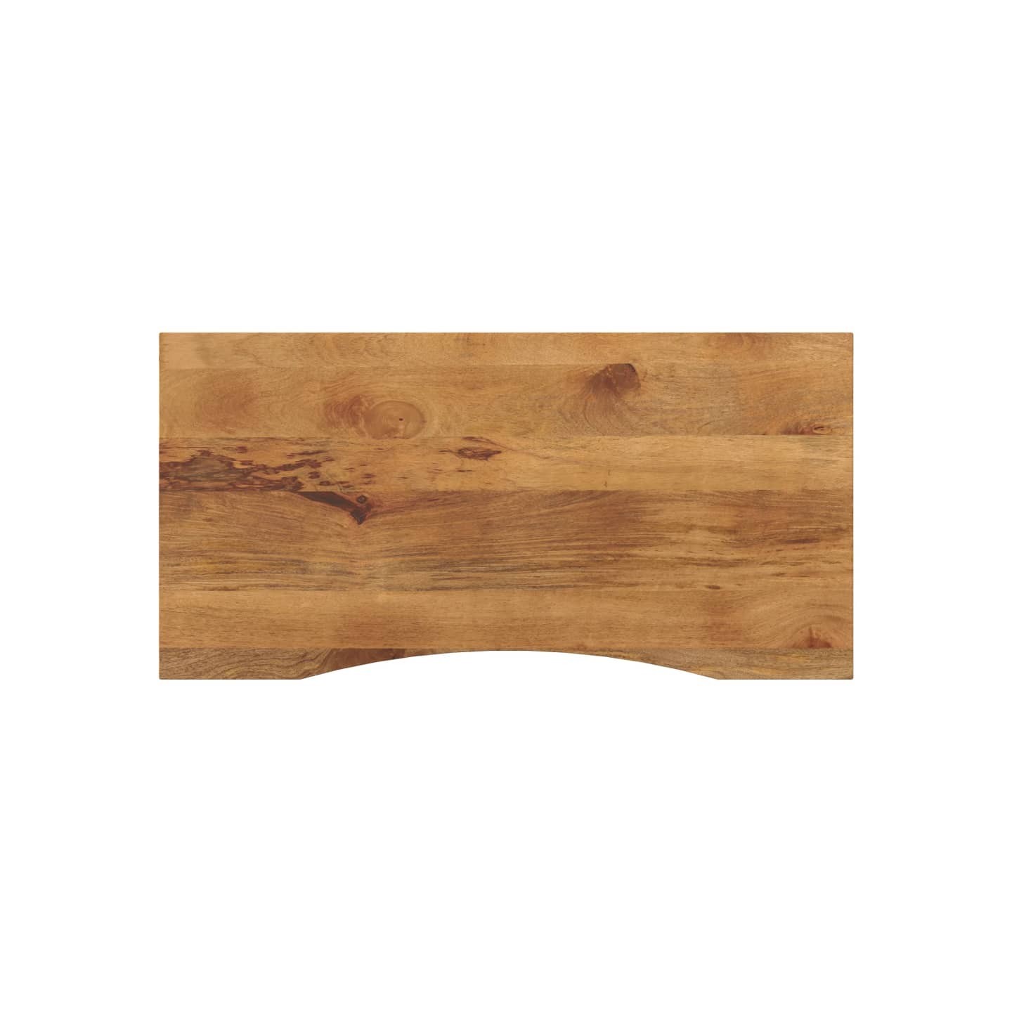 Dessus de bureau avec courbe 110x60x2,5 cm manguier massif brut