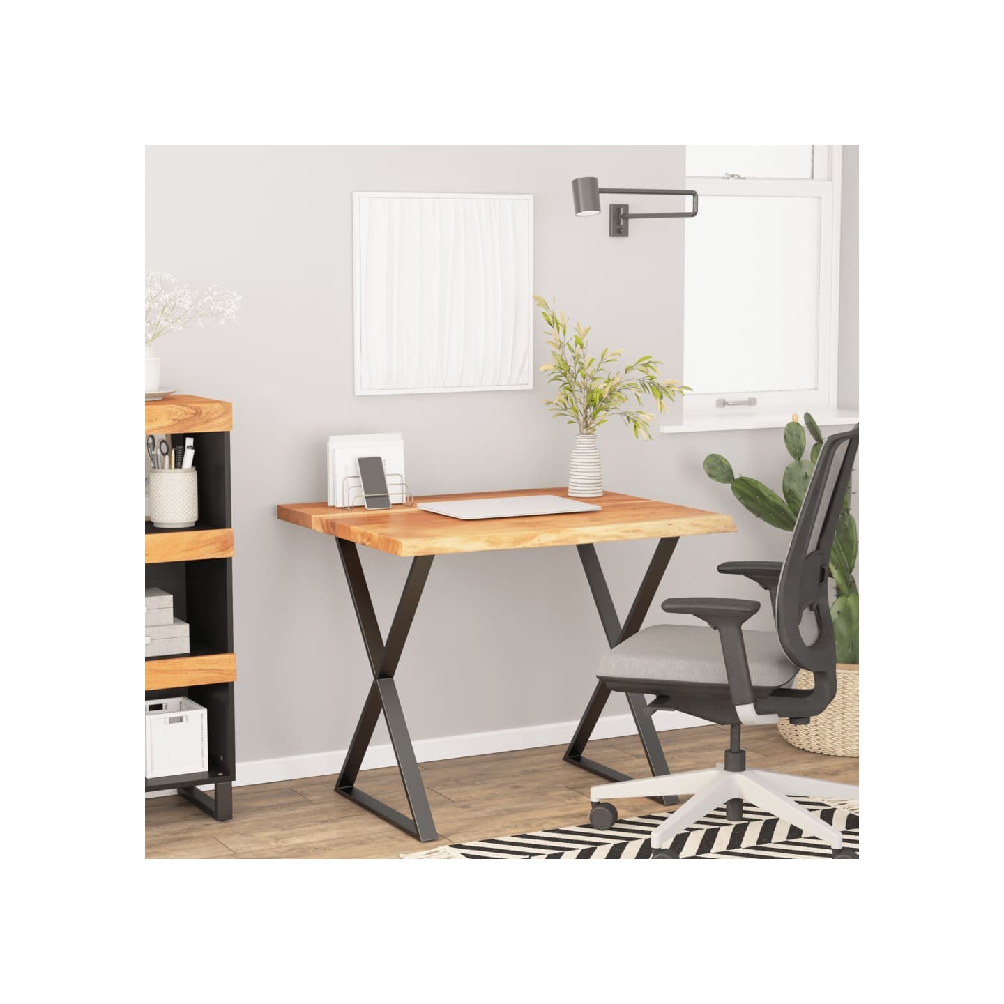 Dessus de table 90x80x3,8 cm rectangulaire bois massif d'acacia