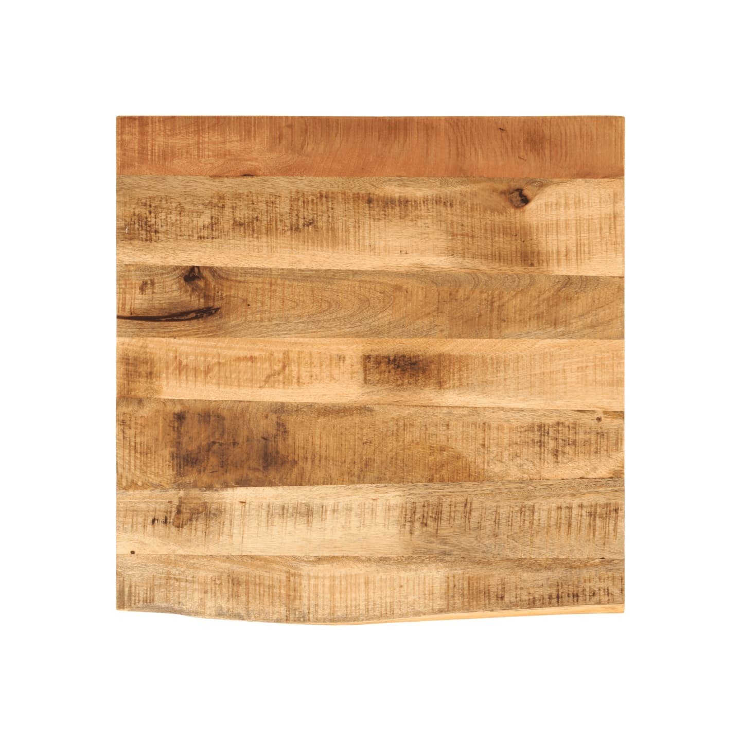Dessus de table 60x60x2,5 cm bord vif bois massif manguier brut