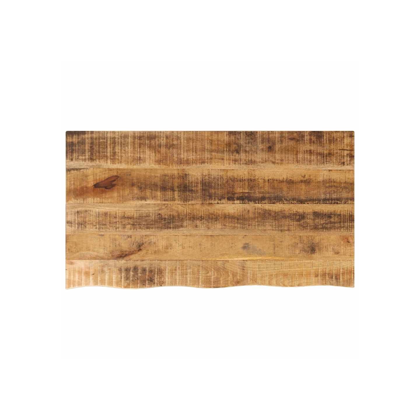 Dessus de table 120x60x2,5cm bord vif bois massif manguier brut