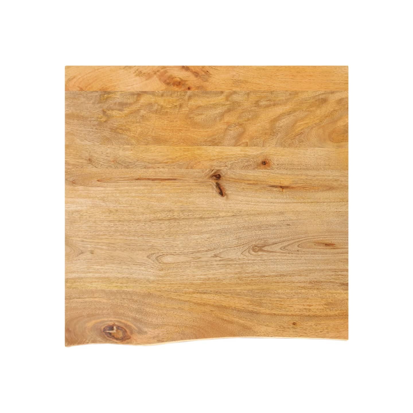 Dessus de table à bord vivant 40x40x2,5 cm bois massif manguier