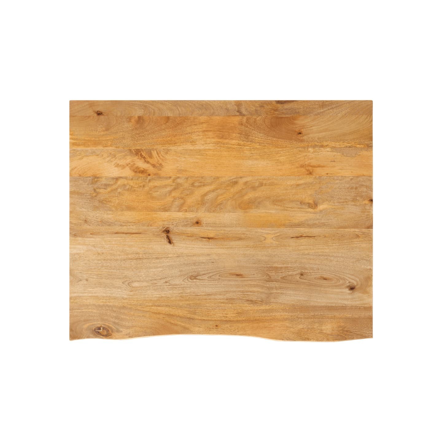 Dessus de table à bord vivant 100x80x2,5cm bois massif manguier