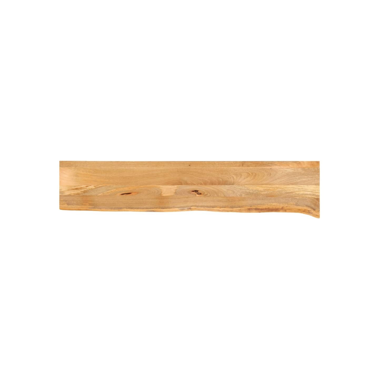 Dessus de table à bord vivant 160x20x3,8cm bois massif manguier