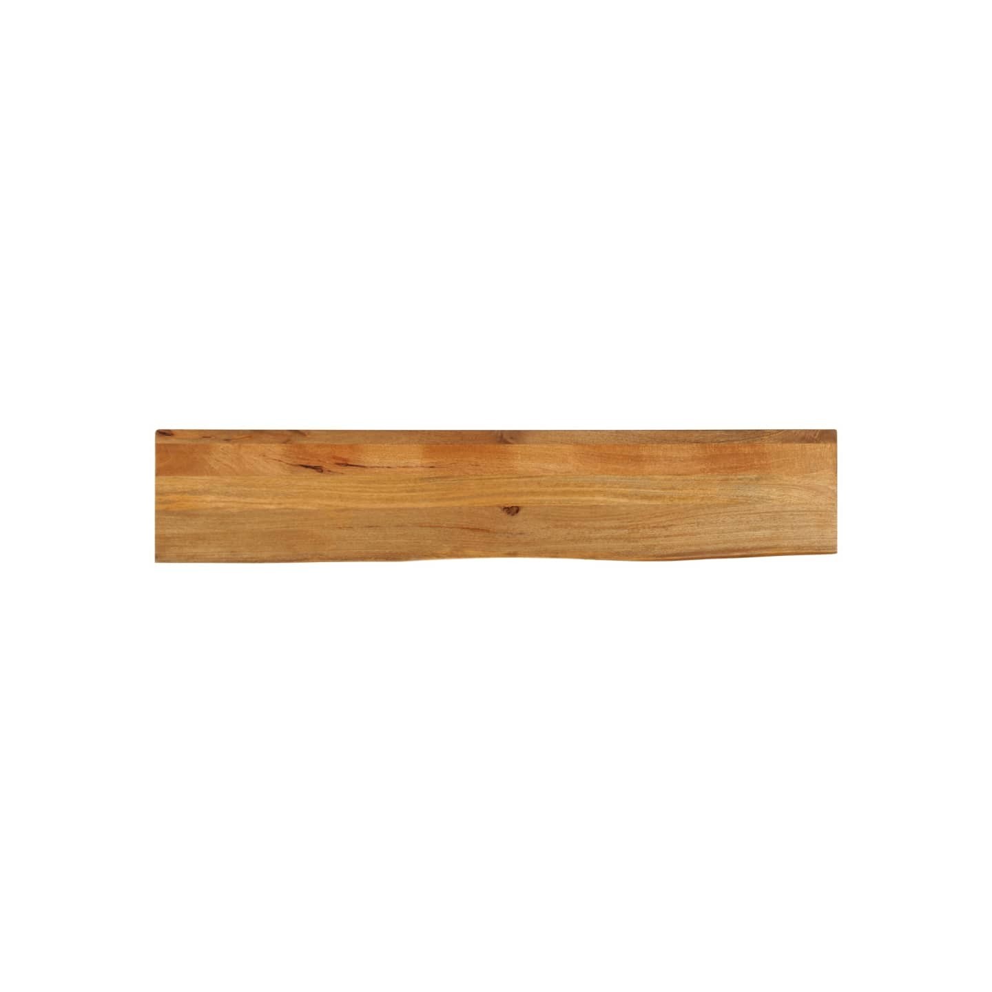 Dessus de table à bord vivant 140x20x2,5cm bois massif manguier