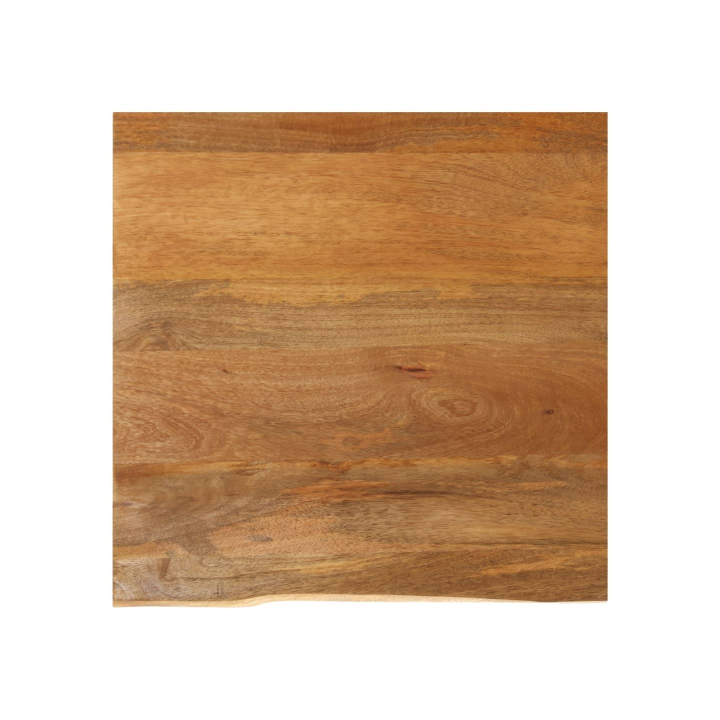 Dessus de table à bord vivant 80x80x2,5 cm bois massif manguier