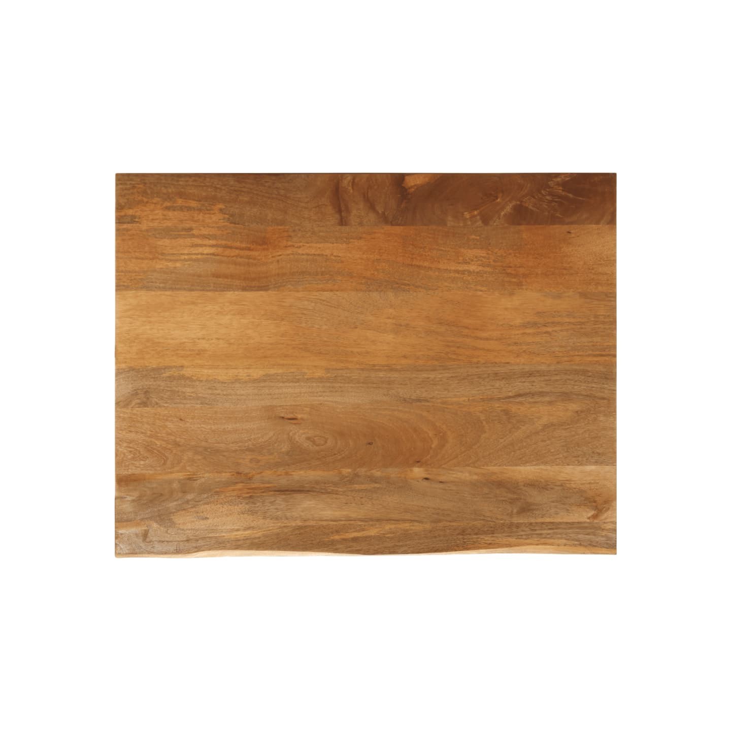 Dessus de table à bord vivant 90x80x3,8 cm bois massif manguier