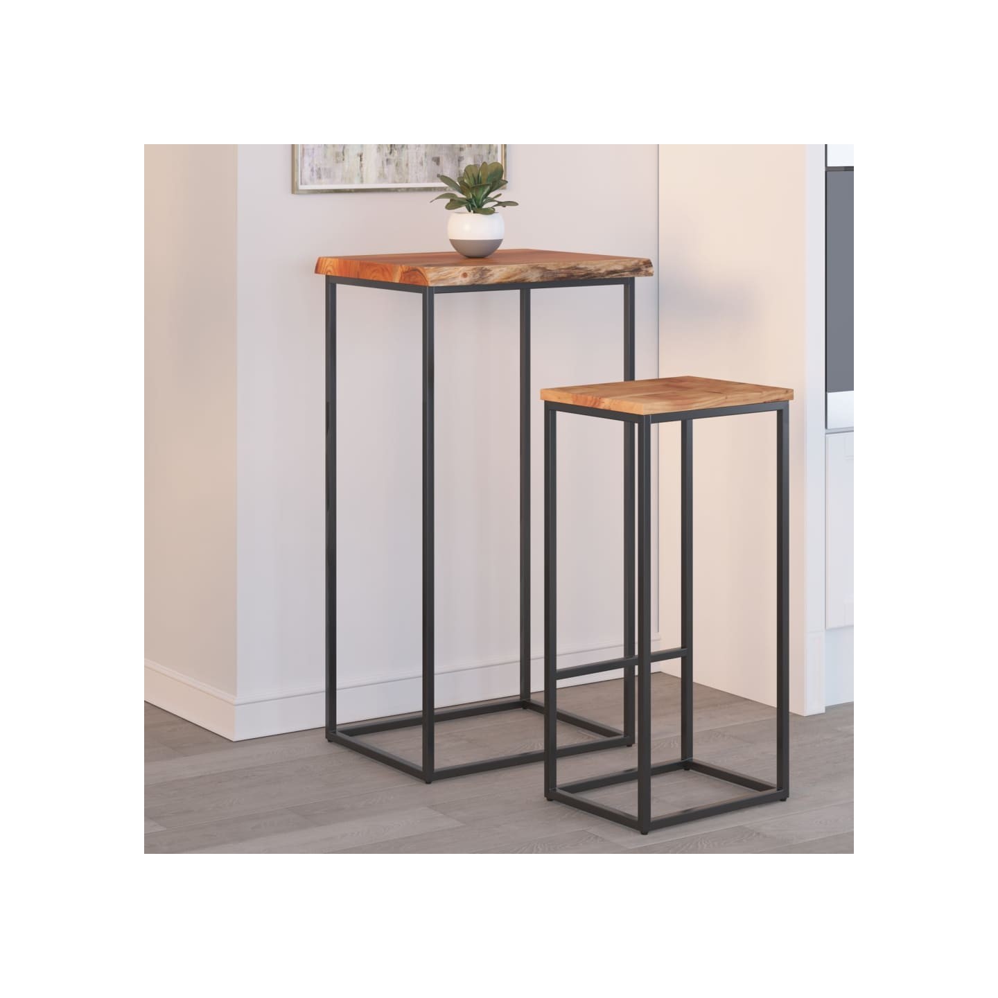 Dessus de table 50x40x2,5 cm rectangulaire bois massif d'acacia