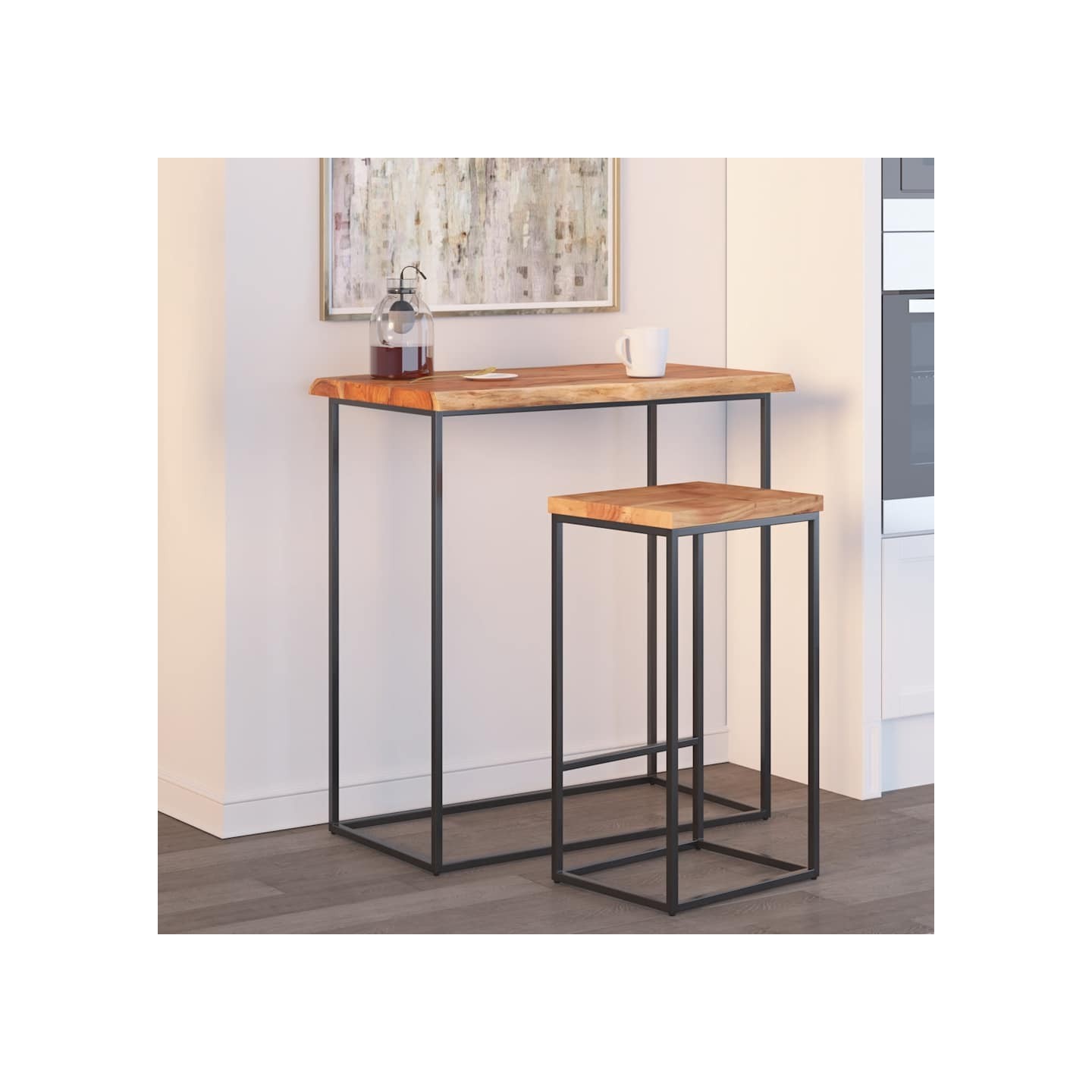 Dessus de table 100x40x2,5 cm rectangulaire bois massif acacia