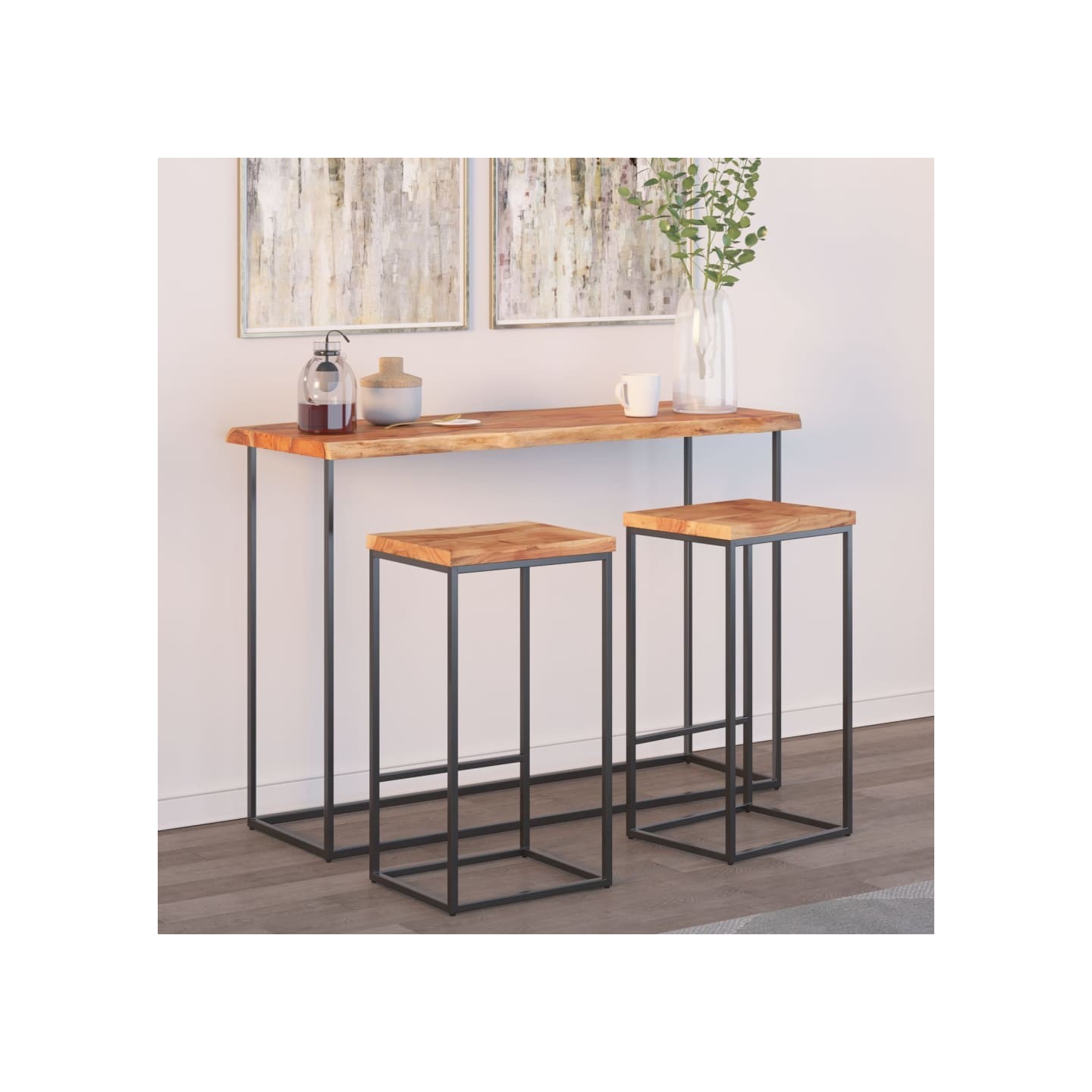 Dessus de table 110x40x2,5 cm rectangulaire bois massif acacia