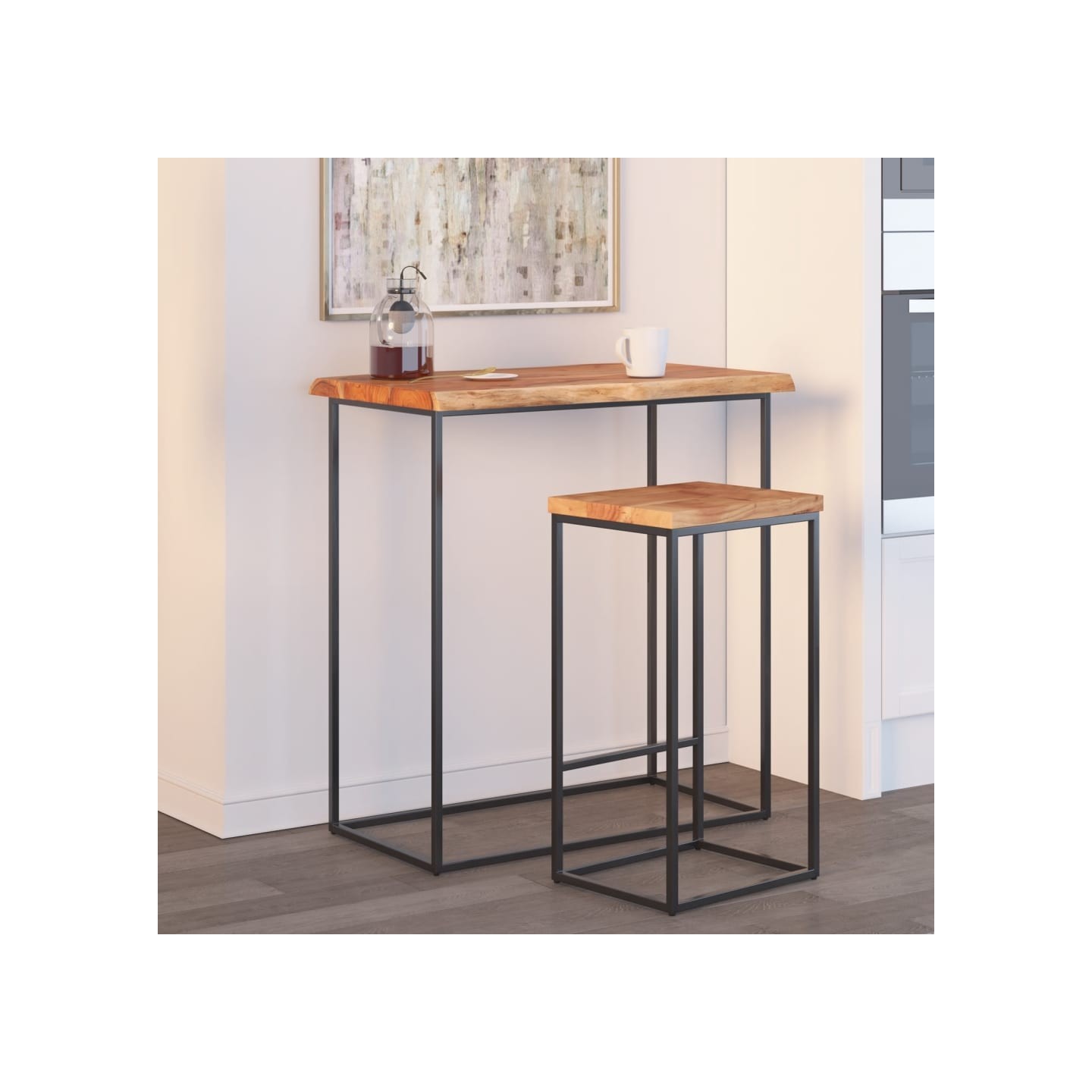 Dessus de table 80x40x2,5 cm rectangulaire bois massif acacia