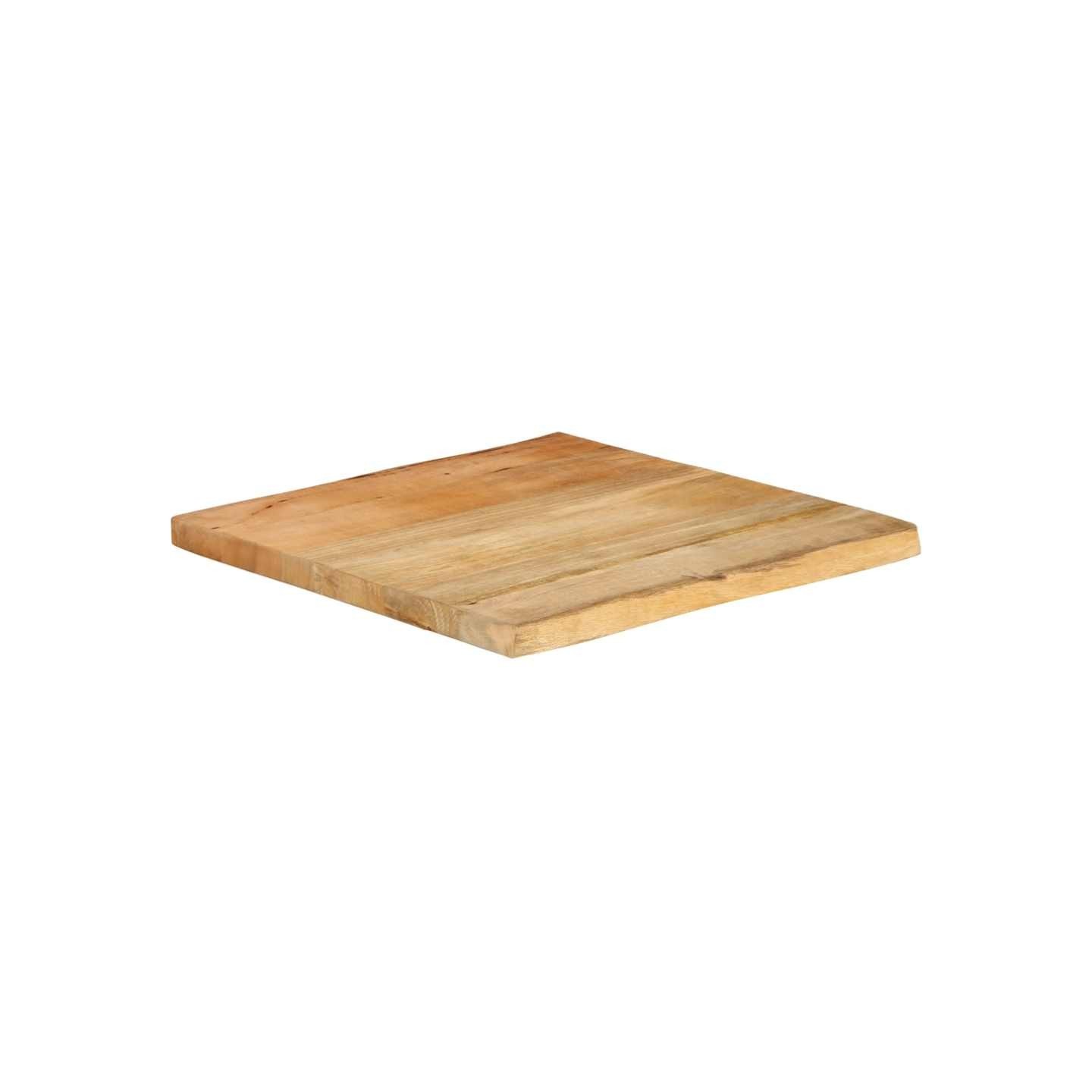 Dessus de table 40x40x2,5 cm bord vivant bois massif manguier