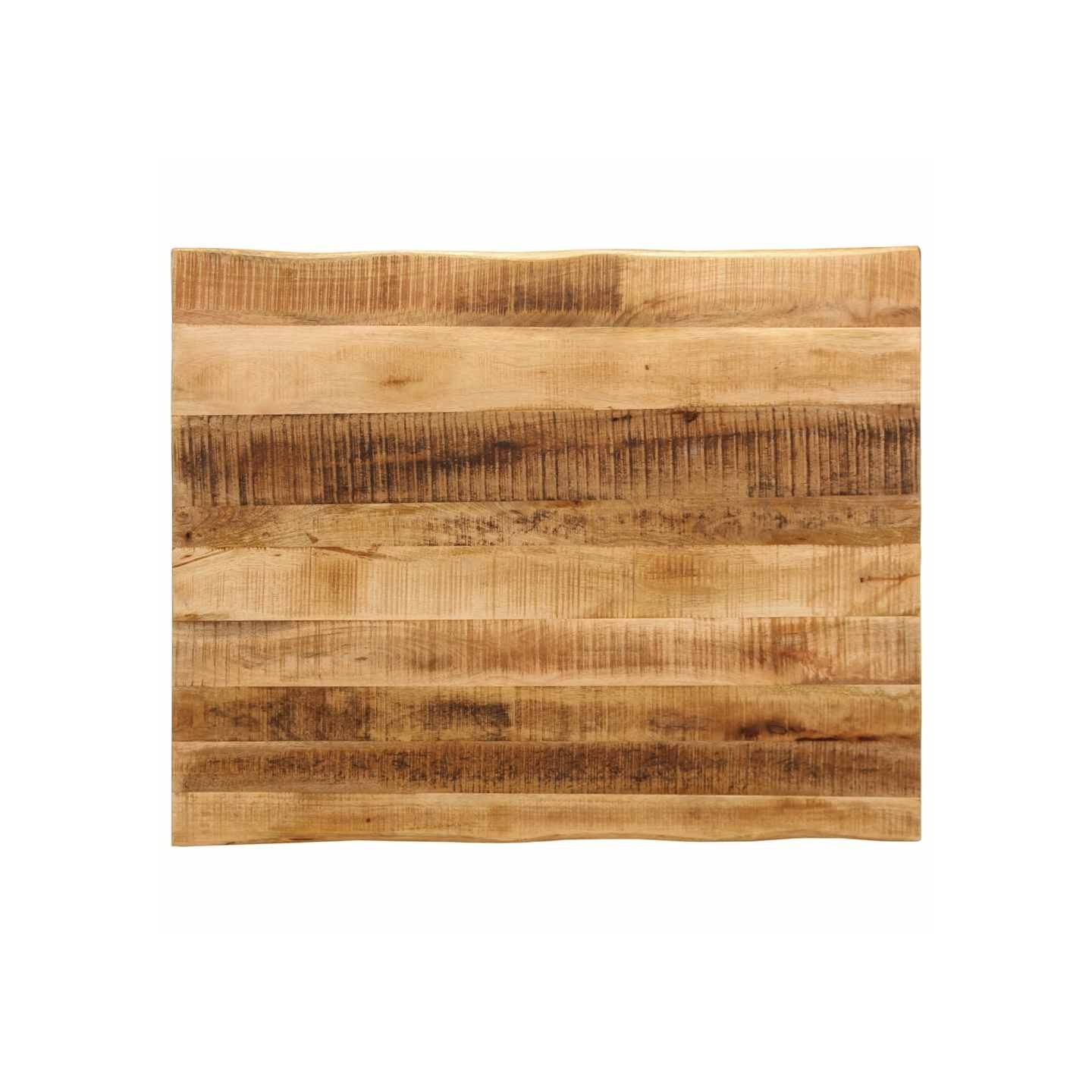 Dessus de table bord vivant 100x80x3,8 cm bois de manguier brut